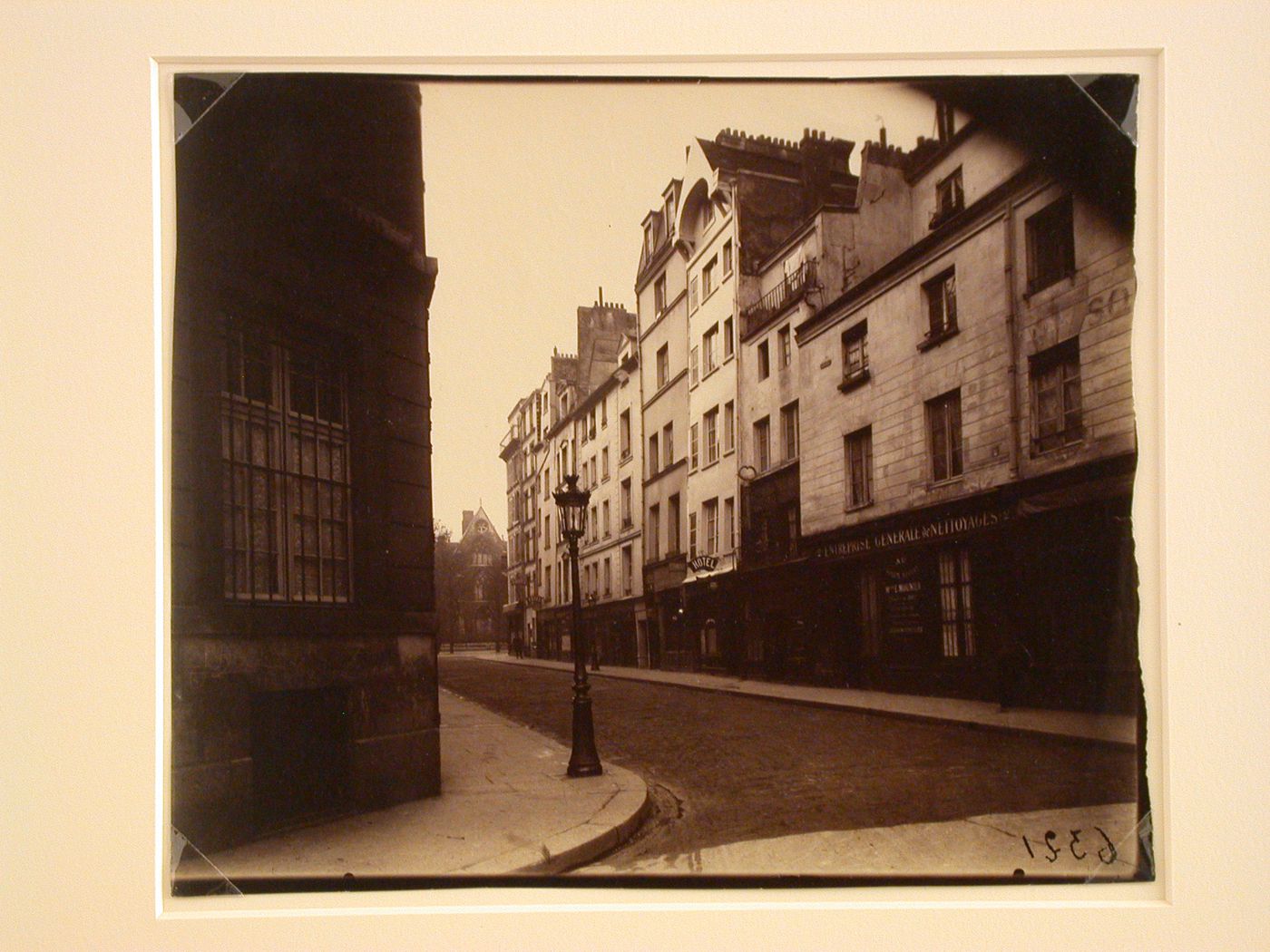 Rue Boutebrie view of street looking around the corner, Paris, France