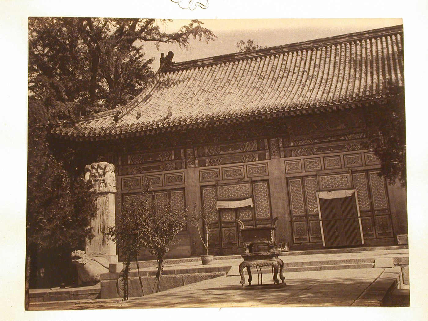 Partial v the Monastery of Universal Awakening [Shifang Pujue] (also known as the Temple of the Sleeping Buddha, Reclining or Recumbent Buddha [Wuofo Si]), Western Hills, near Peking (now Beijing), China