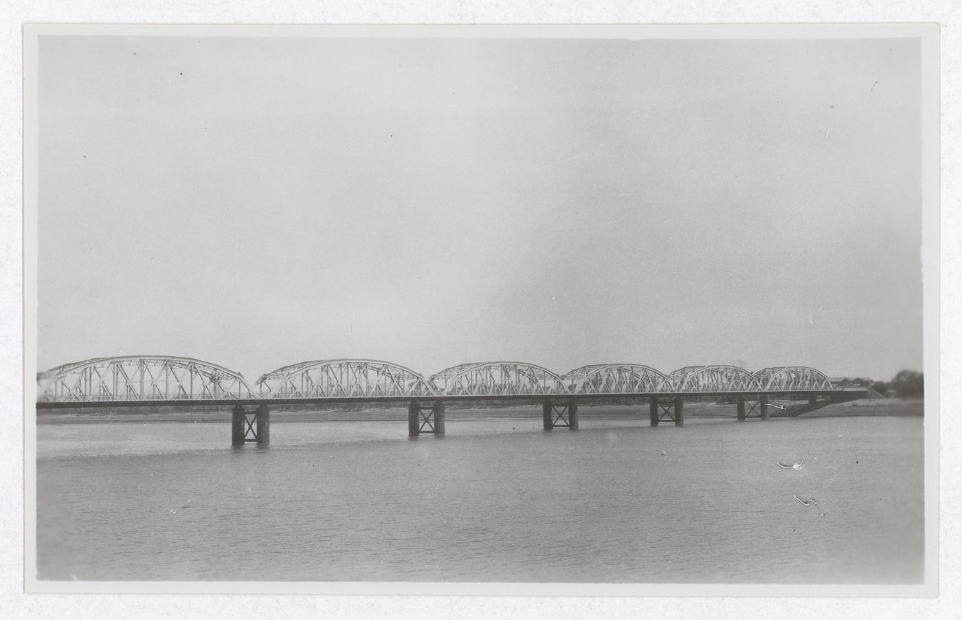 Landscape view of the Blue Nile Road and Railway Bridge, Khartoum, Sudan