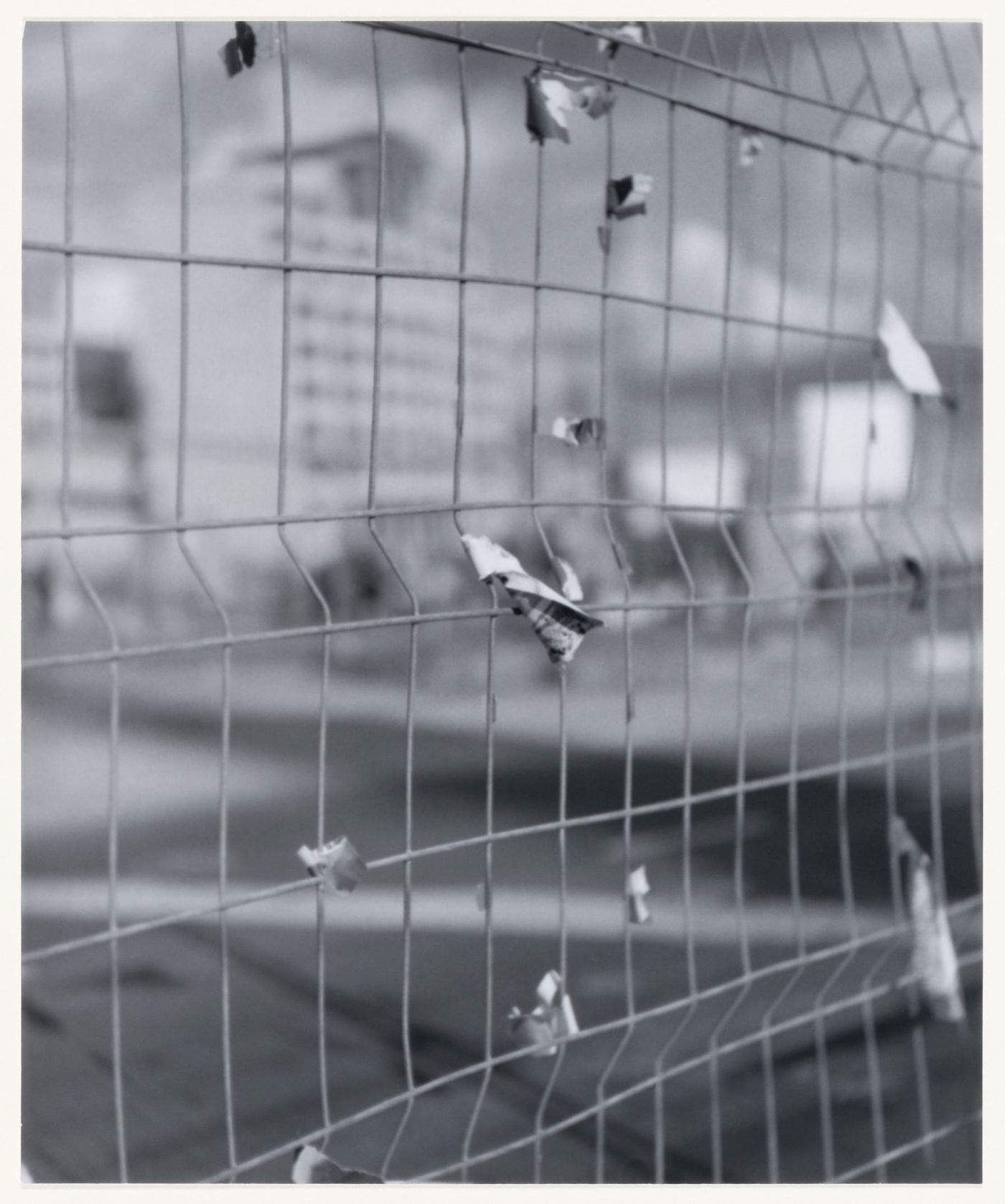 Close-up view of a fence, Berlin, Germany, from the artist book "The Potsdamer Project"