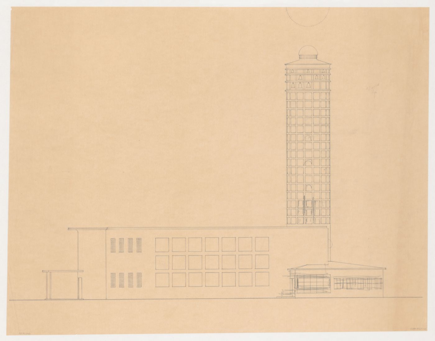 Elevation for the Latitudinarian Protestant Church, Rotterdam, Netherlands