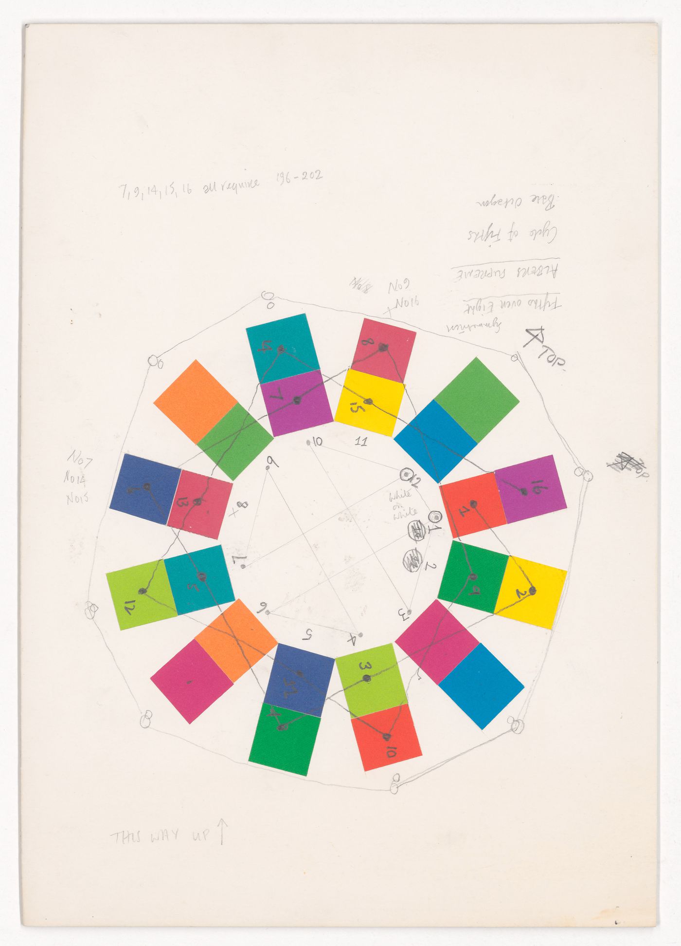 Geometric forms diagram for Music of Color Lecture by Lionel March at UCLA