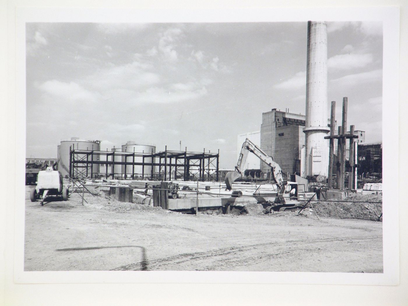 View of construction of power station, United Kingdom