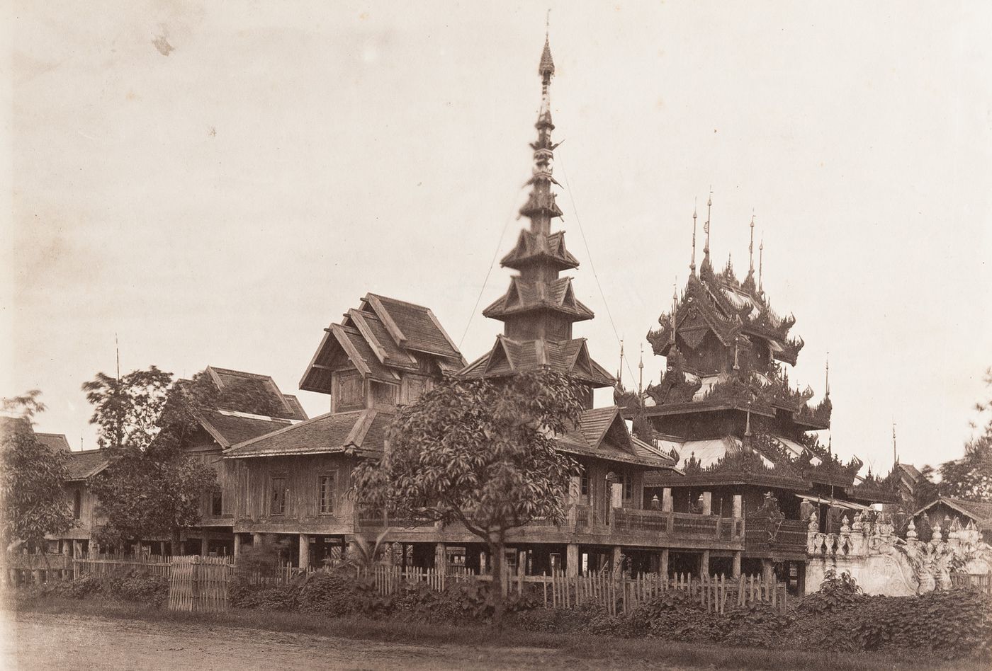 View of the Golden Temple, Prome, Burma (now Myanmar)