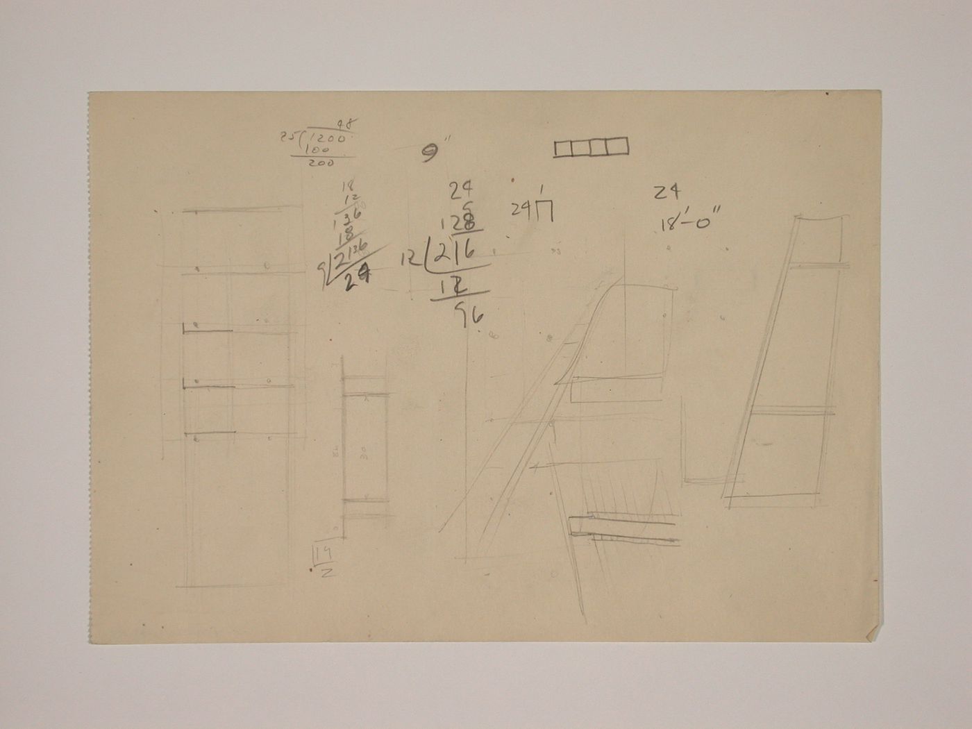 Various documents and drawings including furniture design and office renovation: File G 691