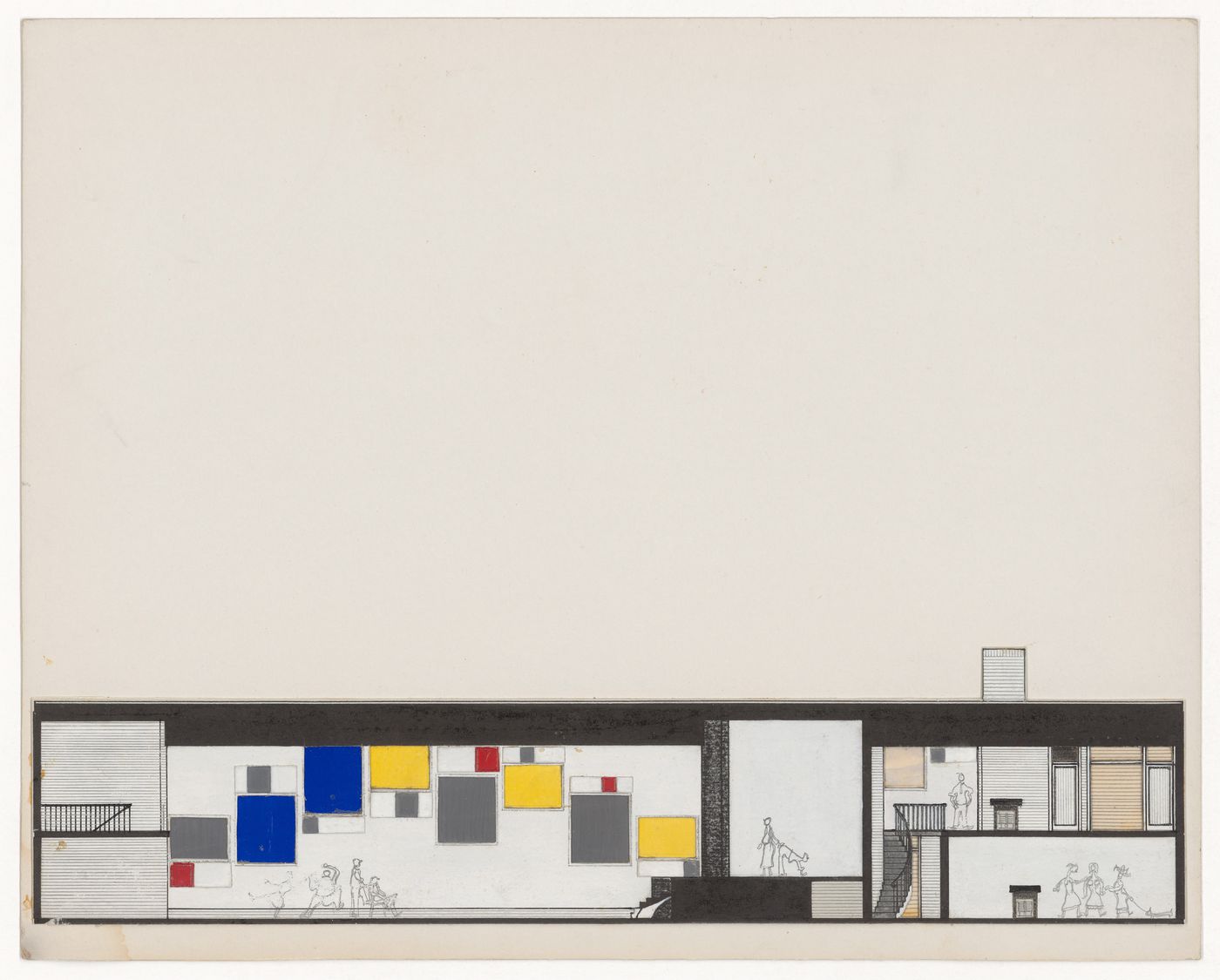 Section for The Shape of Cambridge: A Plan, Cambridge University, England