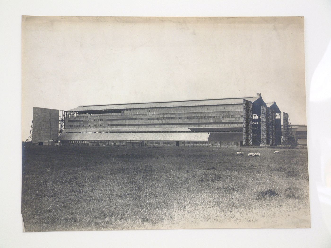 Exterior view of an airship hangar, United Kingdom
