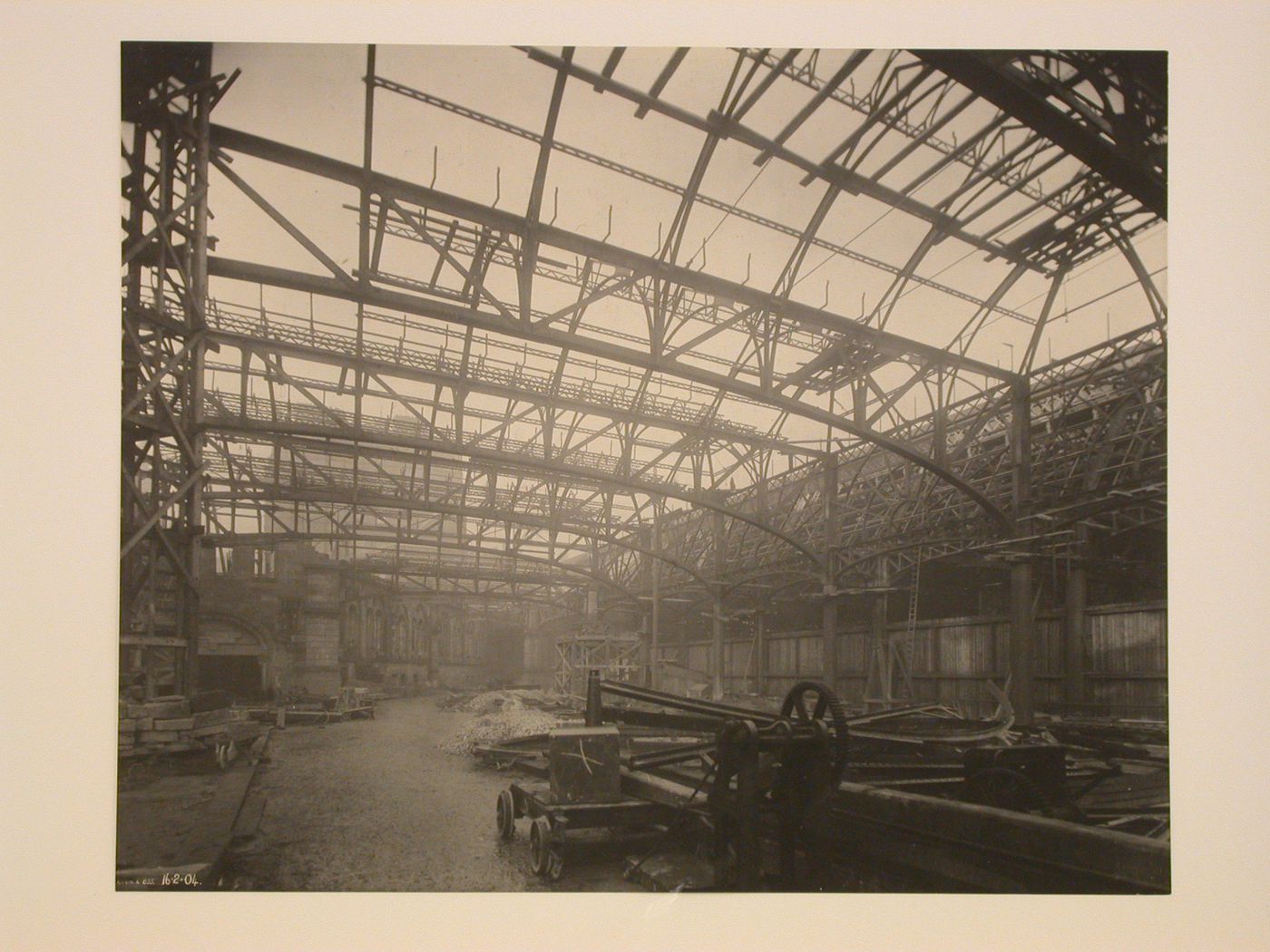 Construction of railway station, Glasgow, Scotland