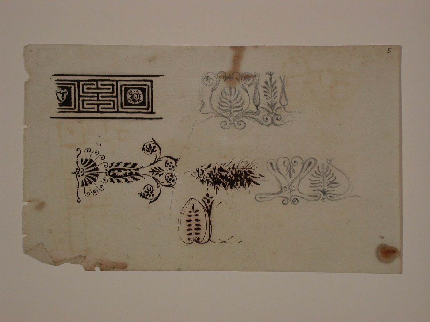Sketches of greek decorative borders
