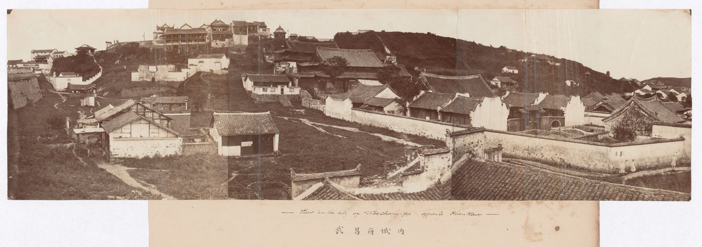 Panorama of Wuchang (now in Wuhan) within the city walls, China