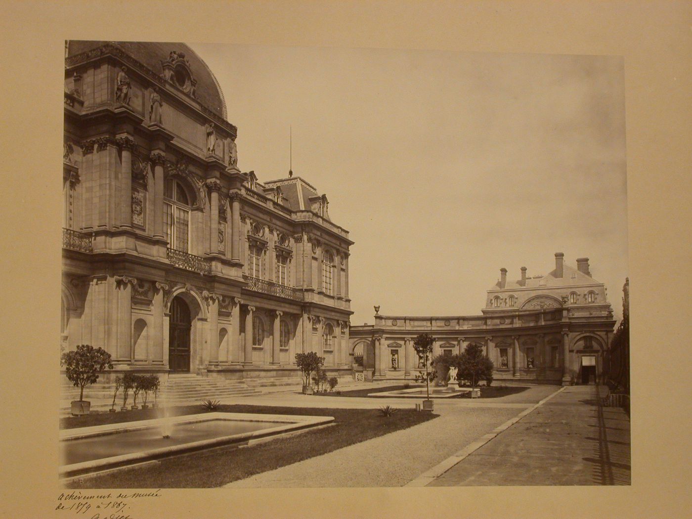 Musée d'Amiens: Overview showing entrance court and fountains, Amiens, France