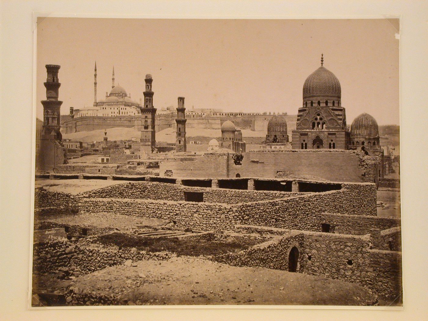 General view of the Citadel, Mosque of Mohammed Ali and Tombs of the Mamlukes, Cairo, Egypt