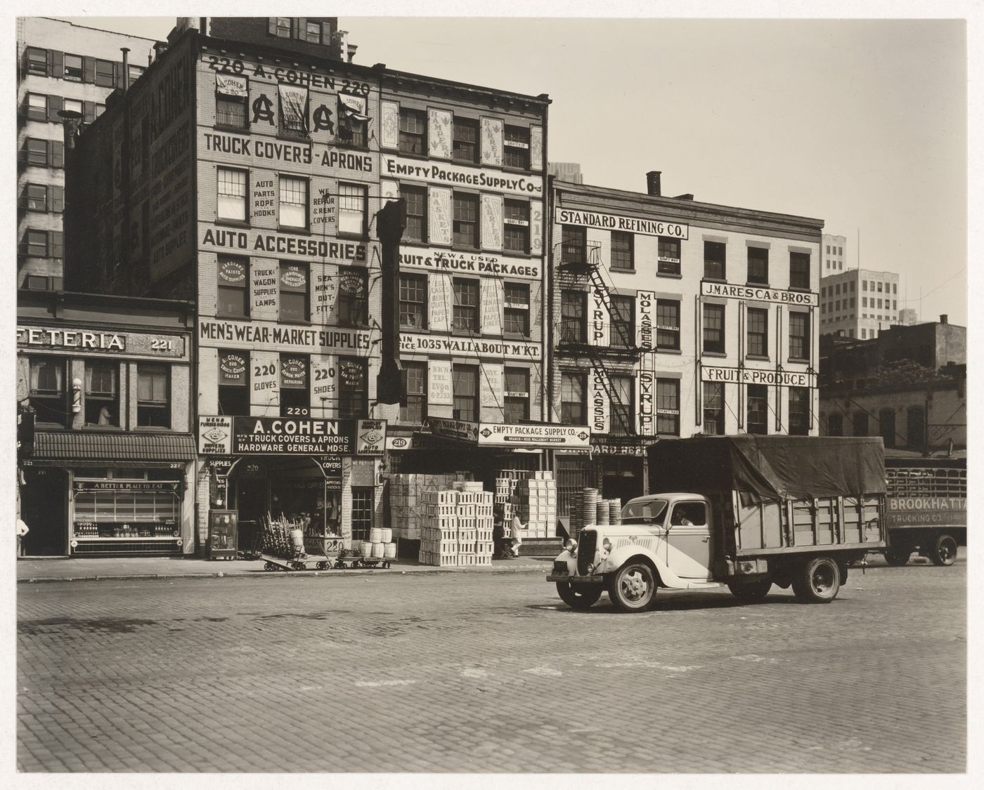 Façades of No. 217-221 West Street, New York City, New York