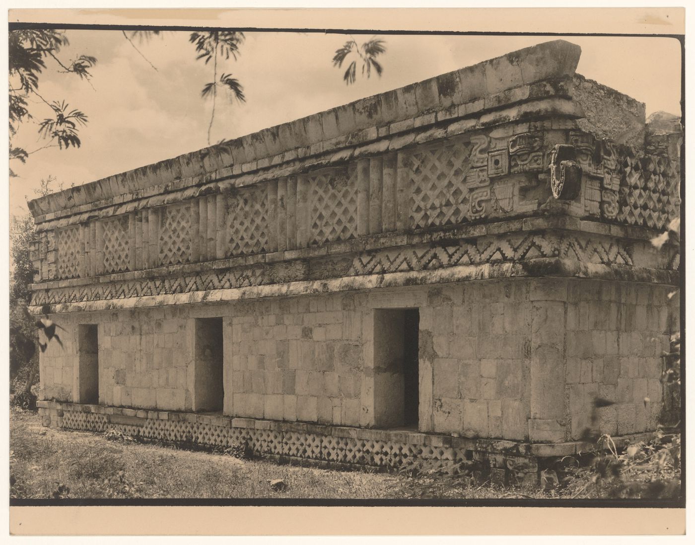 View of the Temple of Two Lintels, Chichén Itzá Site, Yucatán, Mexico