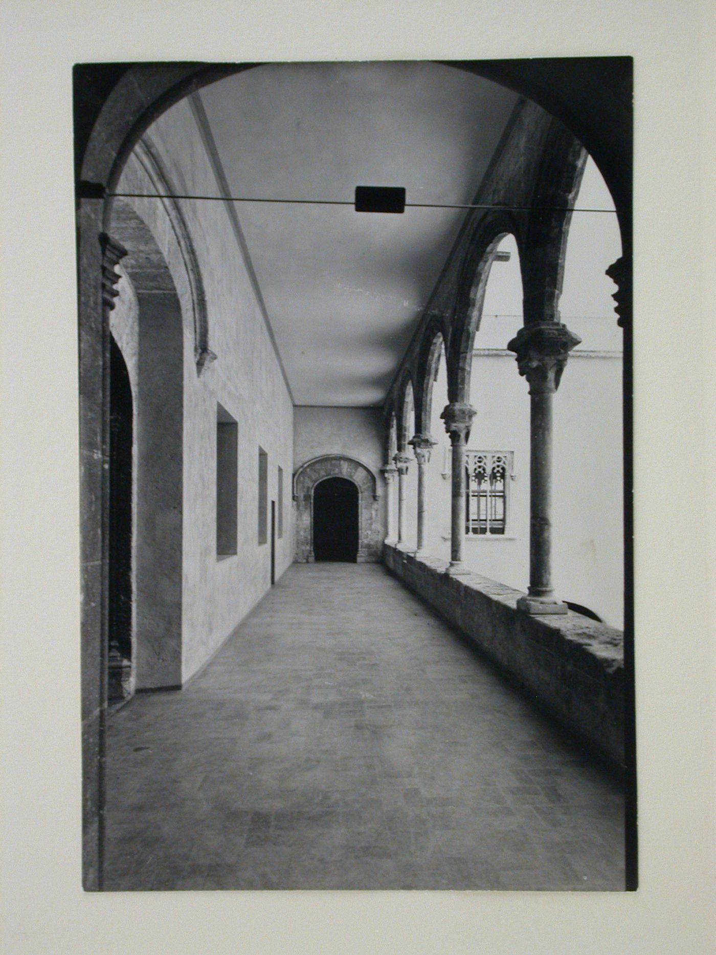 Interior view of the open gallery, Palazzo Abatellis, Galleria regionale della Sicilia, Palermo, Italy