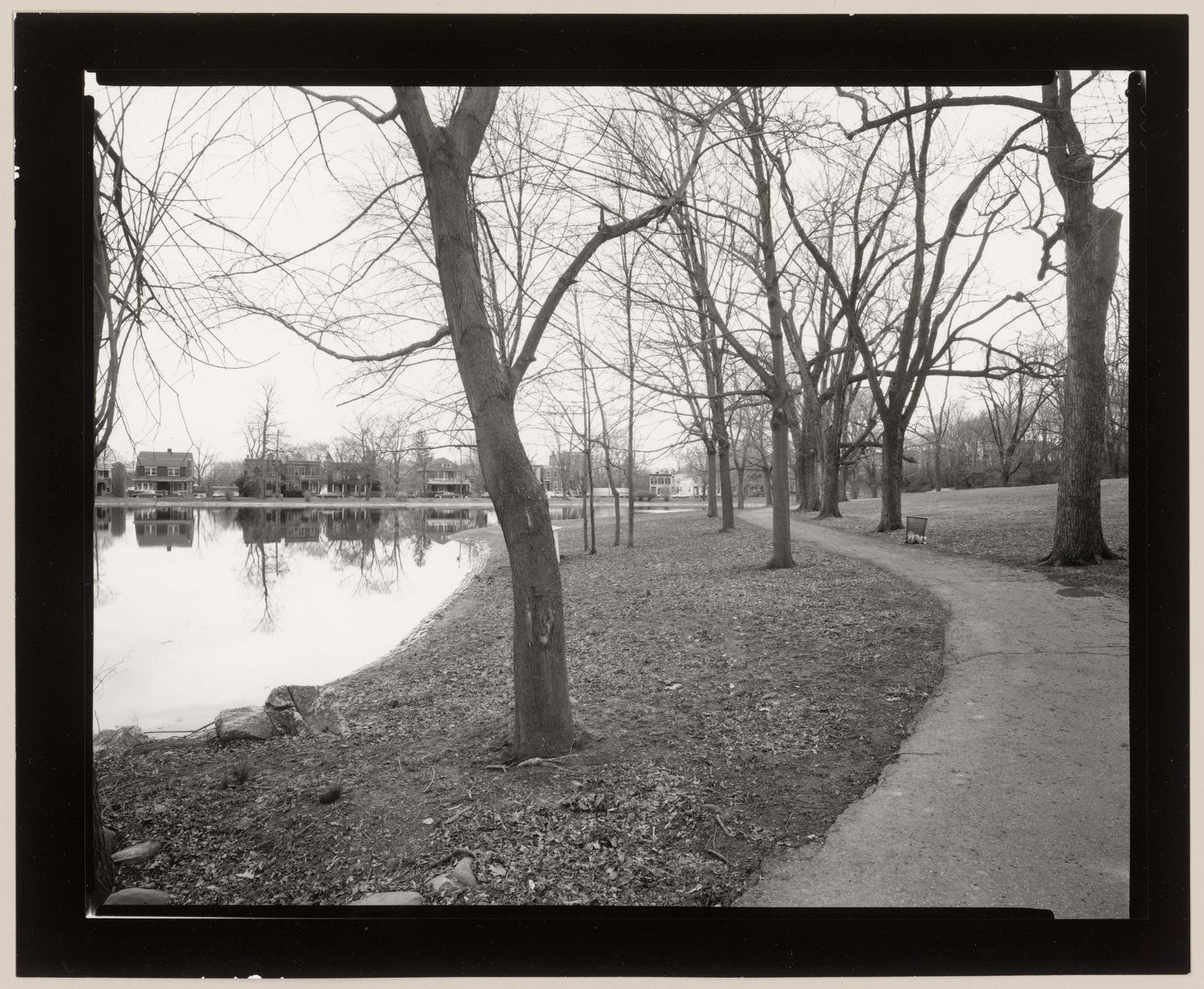 View along Polly Pond towards Third Street, The Andrew Jackson Downing Memorial Park, Newburgh, New York