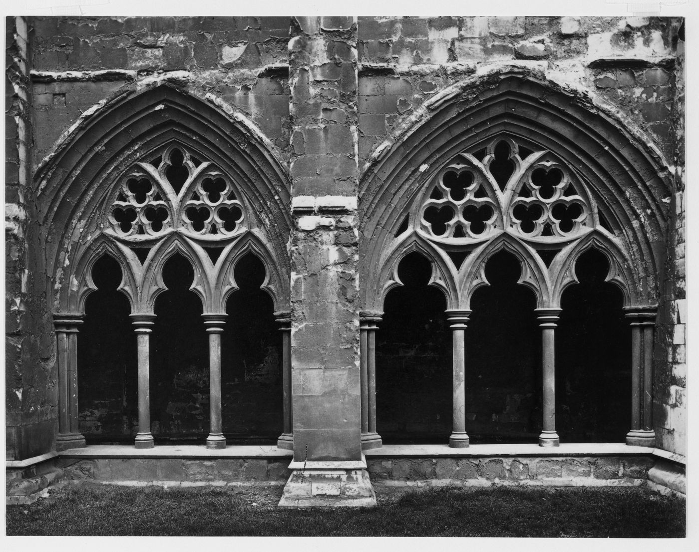 Detail of Cloister windows, Norwich Cathedral, Norwich, England