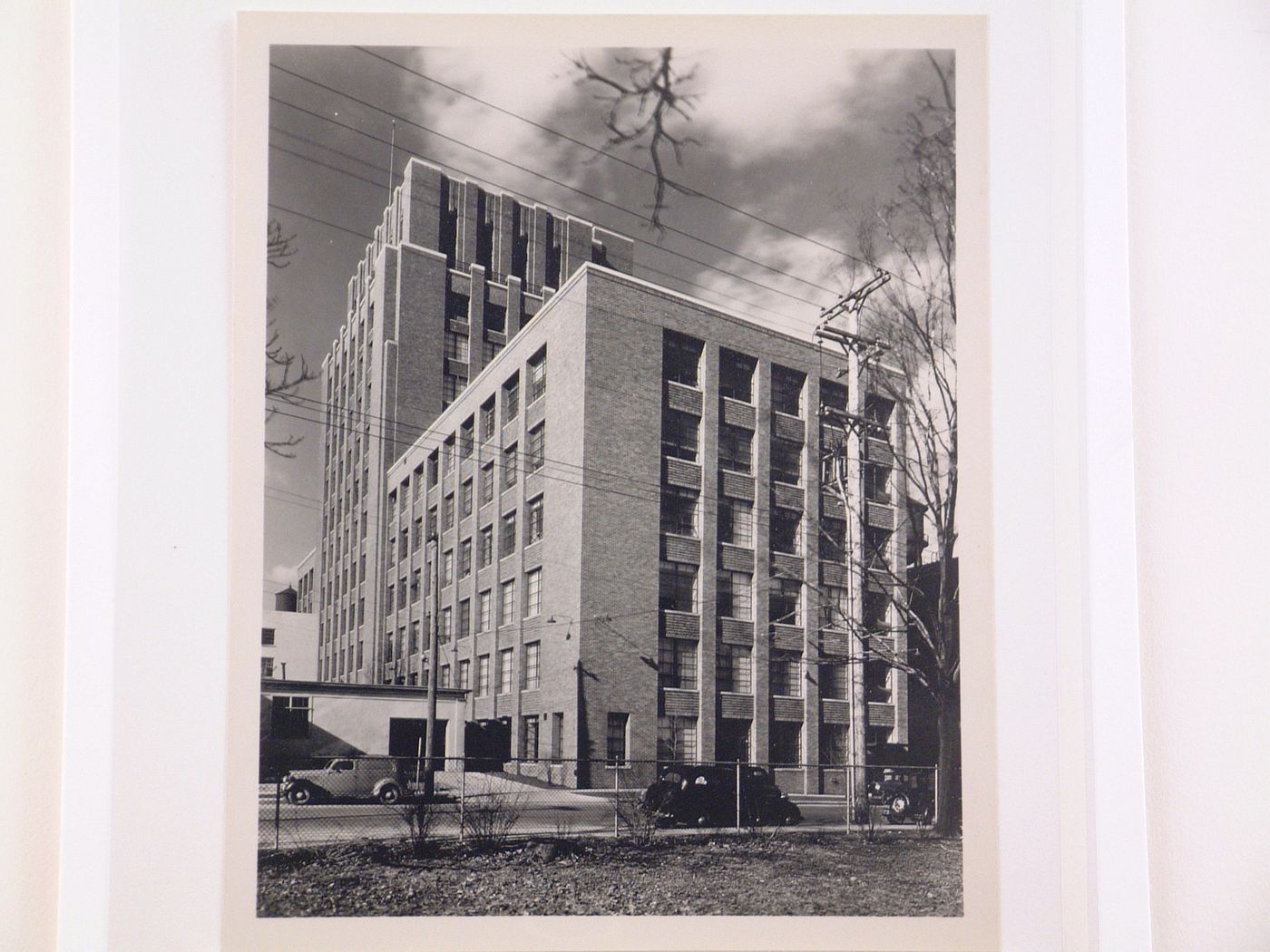 View of the principal and lateral façades of the Manufacturing Building ...