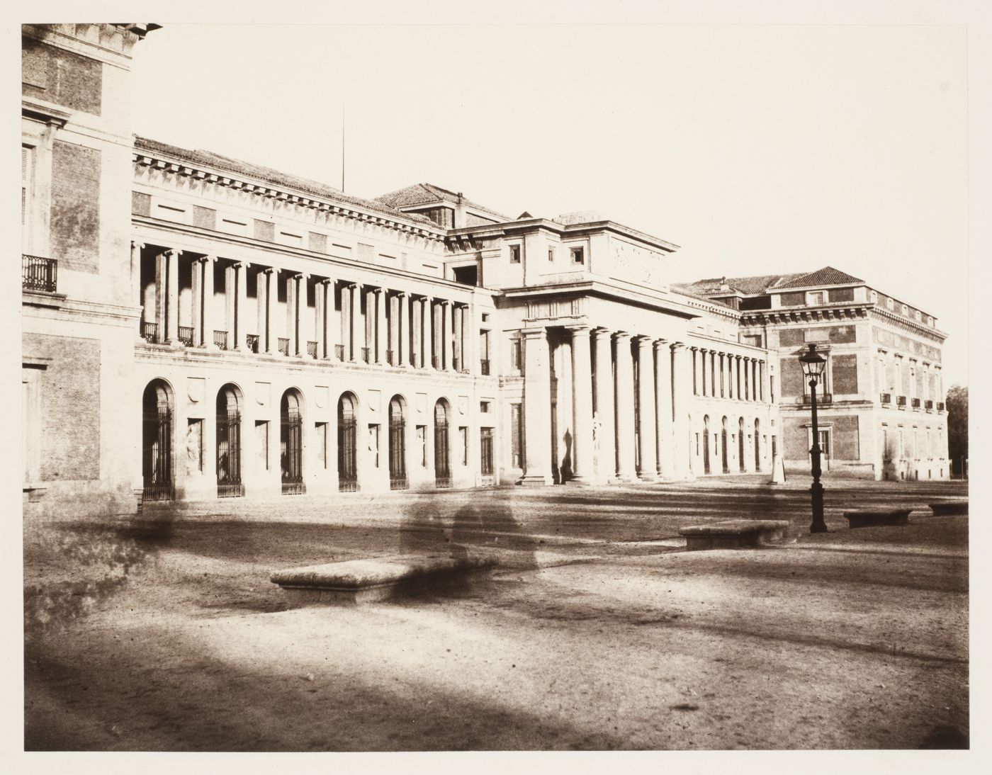 View of the principal façade of the Prado Museum, Madrid, Spain