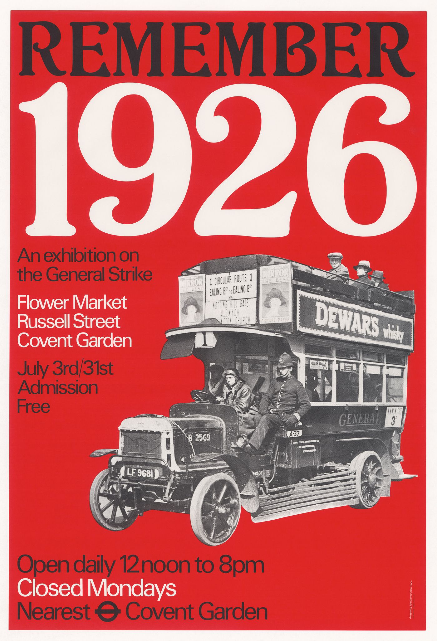 Poster for exhibition "Remember 1926"