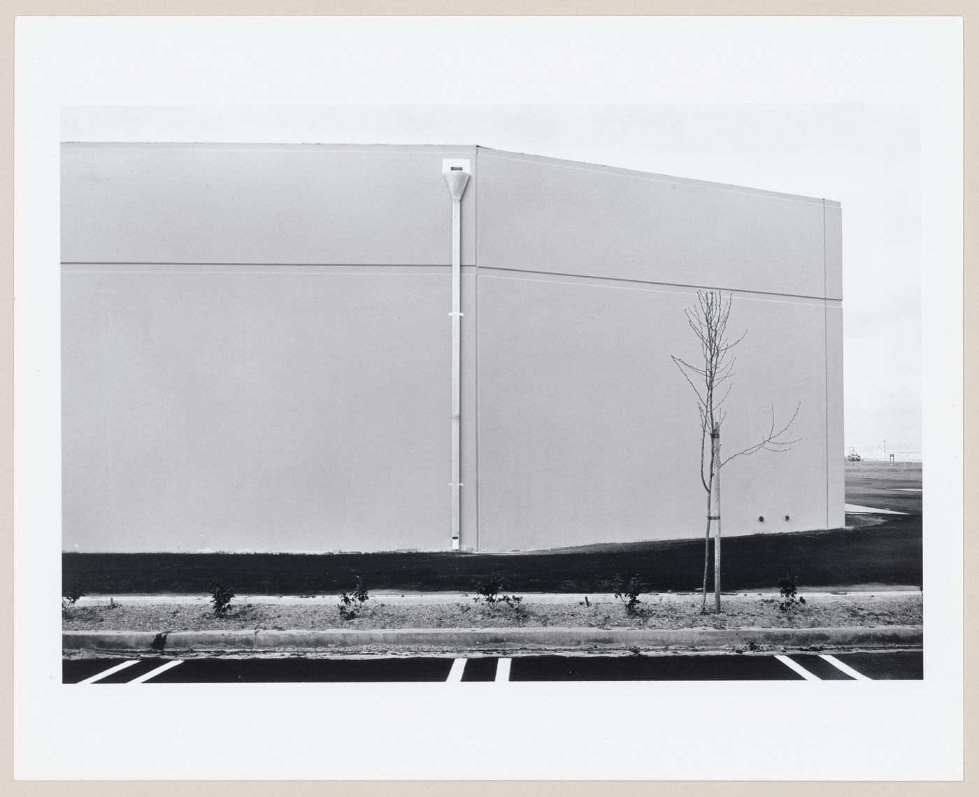 View of the south wall of an unoccupied industrial structure, 16812 Milliken, Irvine, California, United States, from the series “The new Industrial Parks near Irvine, California”