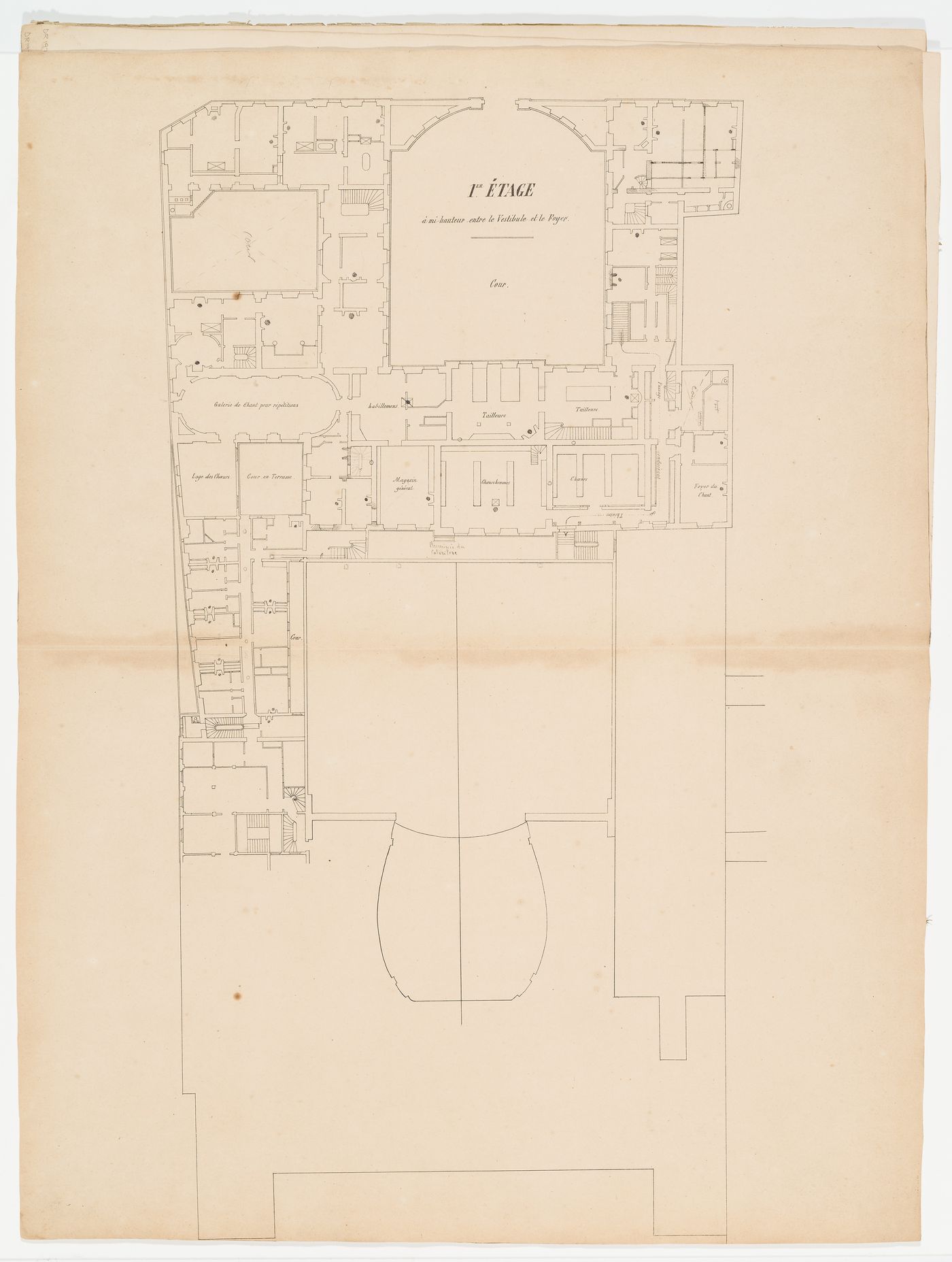 First floor plan of Salle Le Peletier
