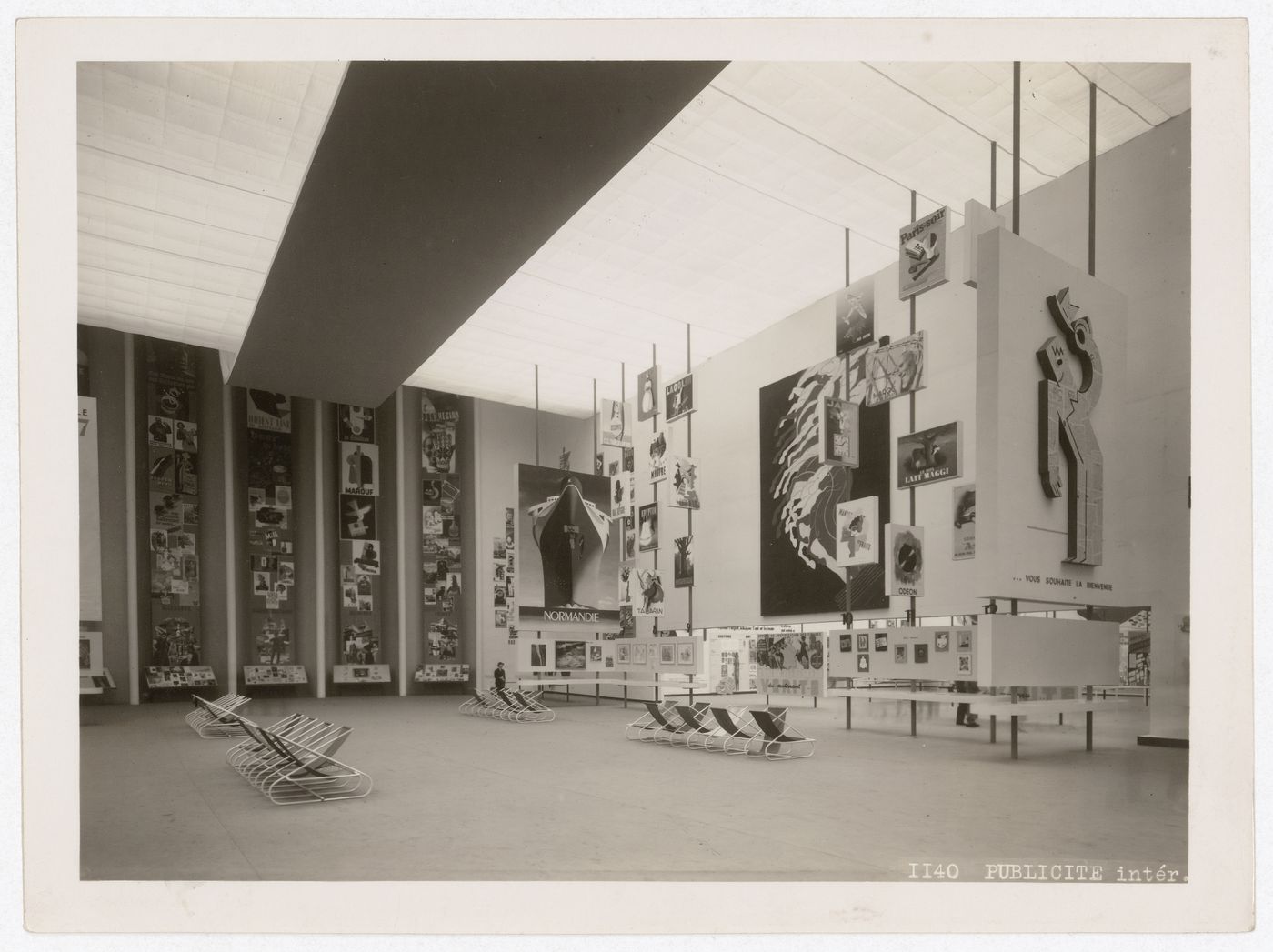 Interior view of the Pavillon de la Publicité, 1937 Exposition internationale, Paris, France