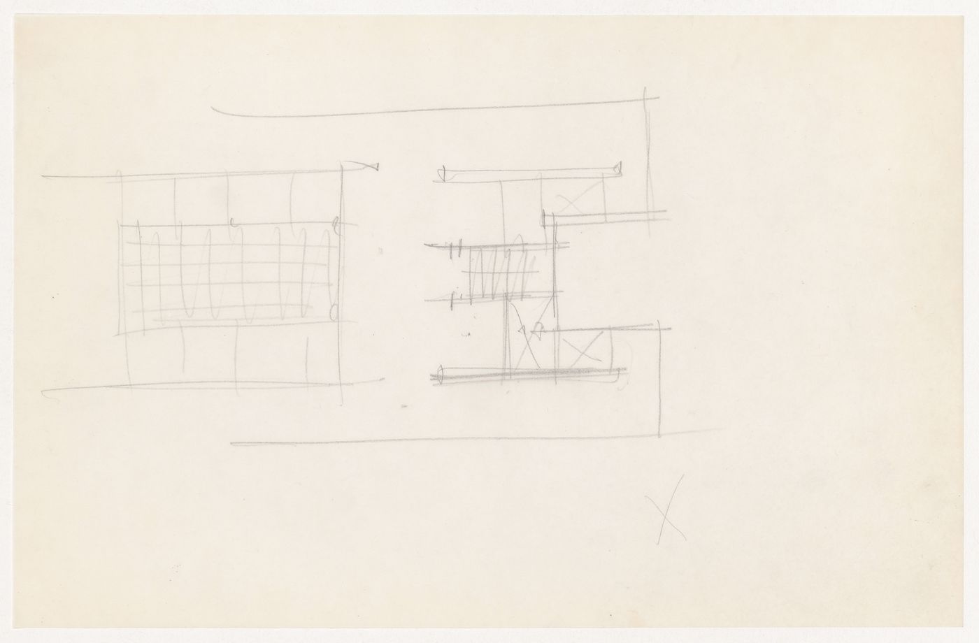 Partial sketch plan for the Metallurgy Building, Illinois Institute of Technology, Chicago