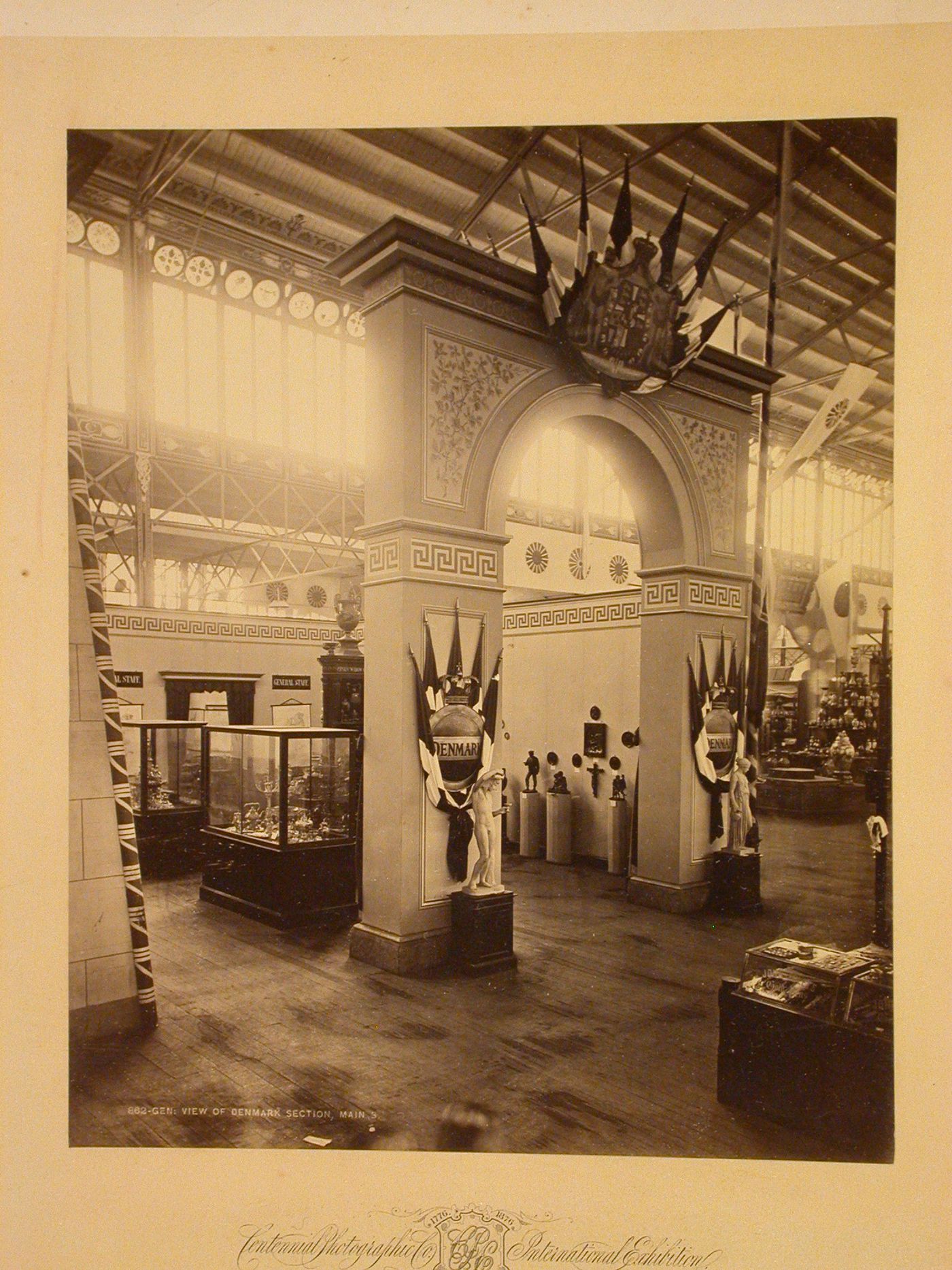 General view of the Denmark section, Centennial Photographic International Exhibition 1876, Philadelphia, Pennsylvania