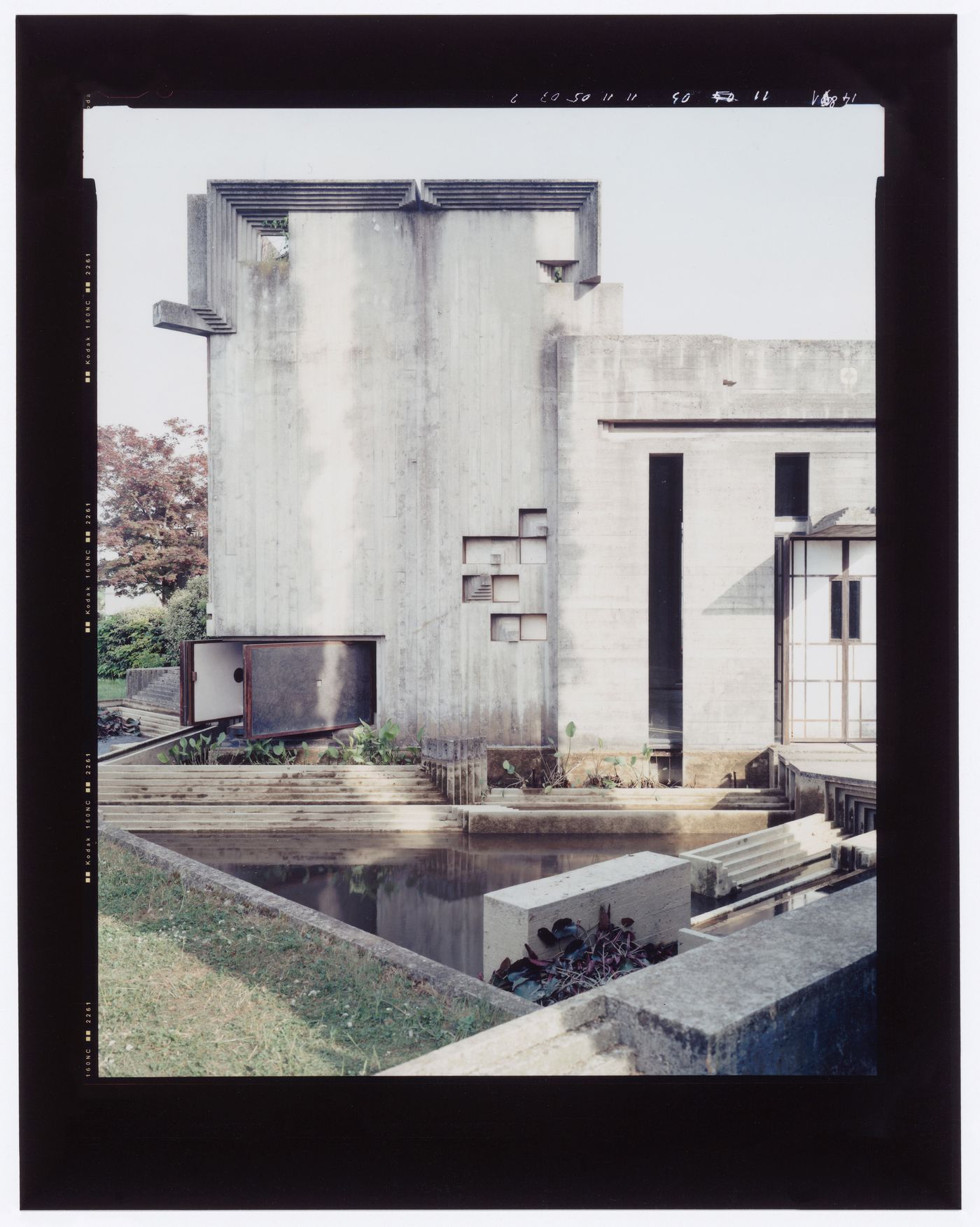 Looking southeast, Carlo Scarpa's Tomba Brion, San Vito d'Altivole, Italy