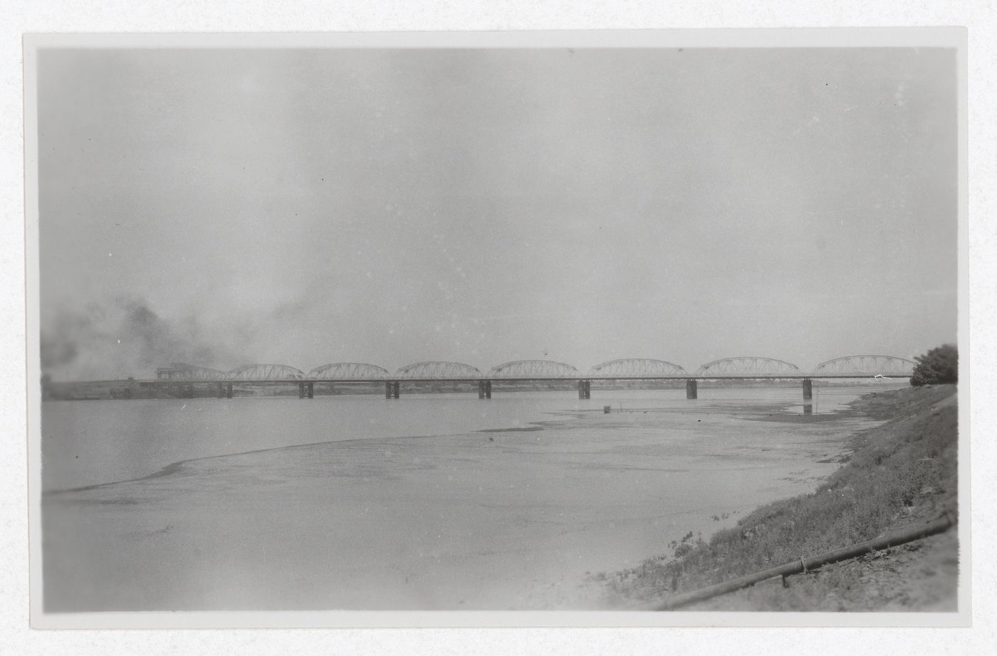 Landscape view of the Blue Nile Road and Railway Bridge, Khartoum, Sudan