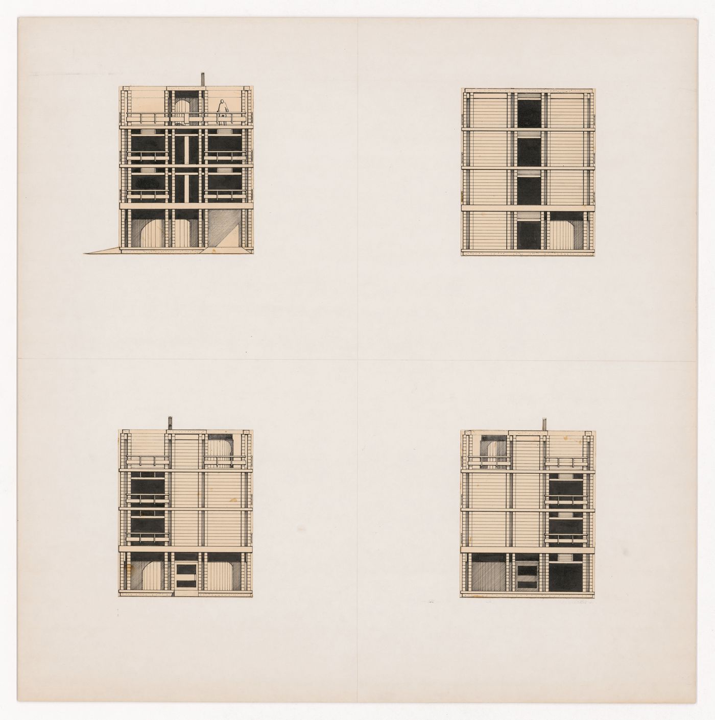 Elevations for The Shape of Cambridge: A Plan, Cambridge University, England