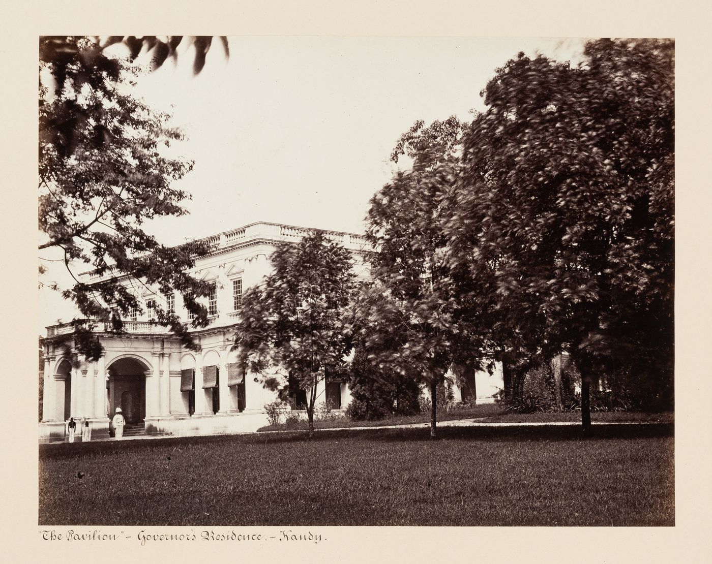 View of the Governor's Residence (also known as the Pavilion, the King's Pavilion or the Queen's Pavilion), Kandy, Ceylon (now Sri Lanka)