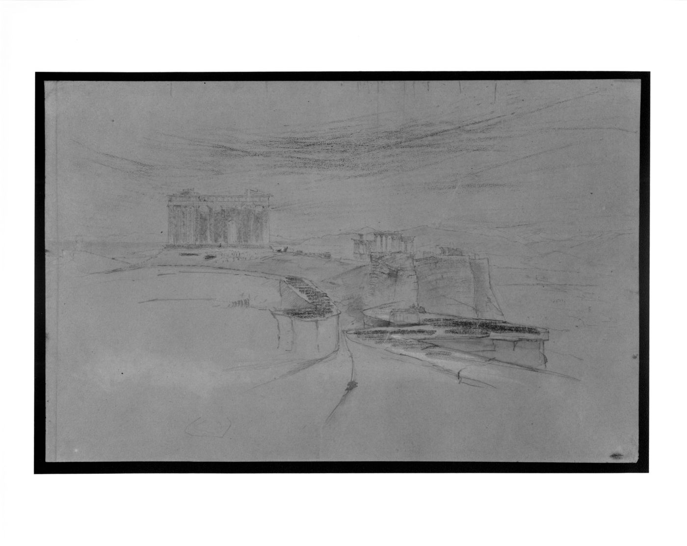 Perspective sketch of the Acropolis, Athens
