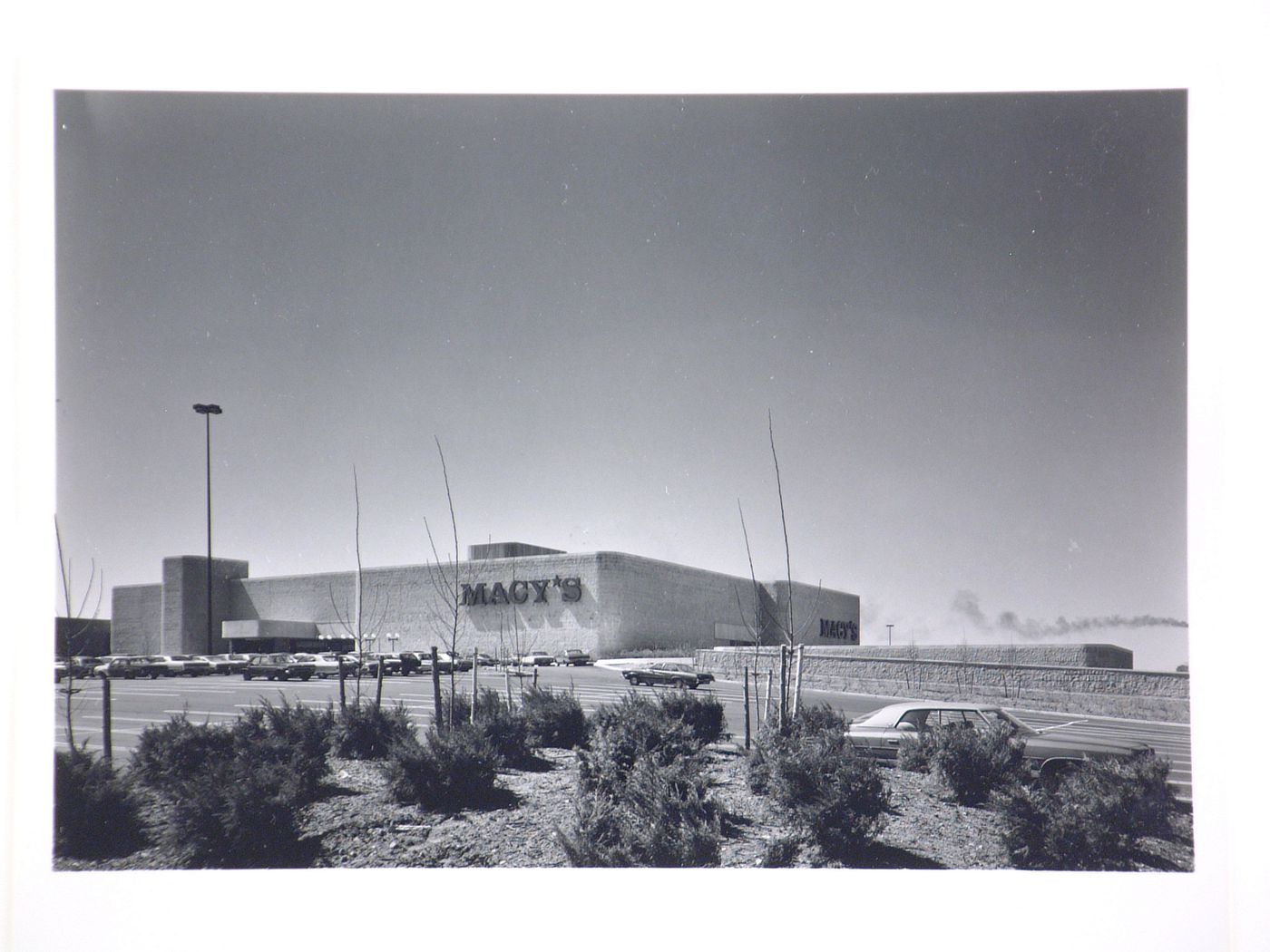 View of the Macy's department store at the Staten Island Mall showing a parking lot in the foreground, Staten Island, New  York City, New York