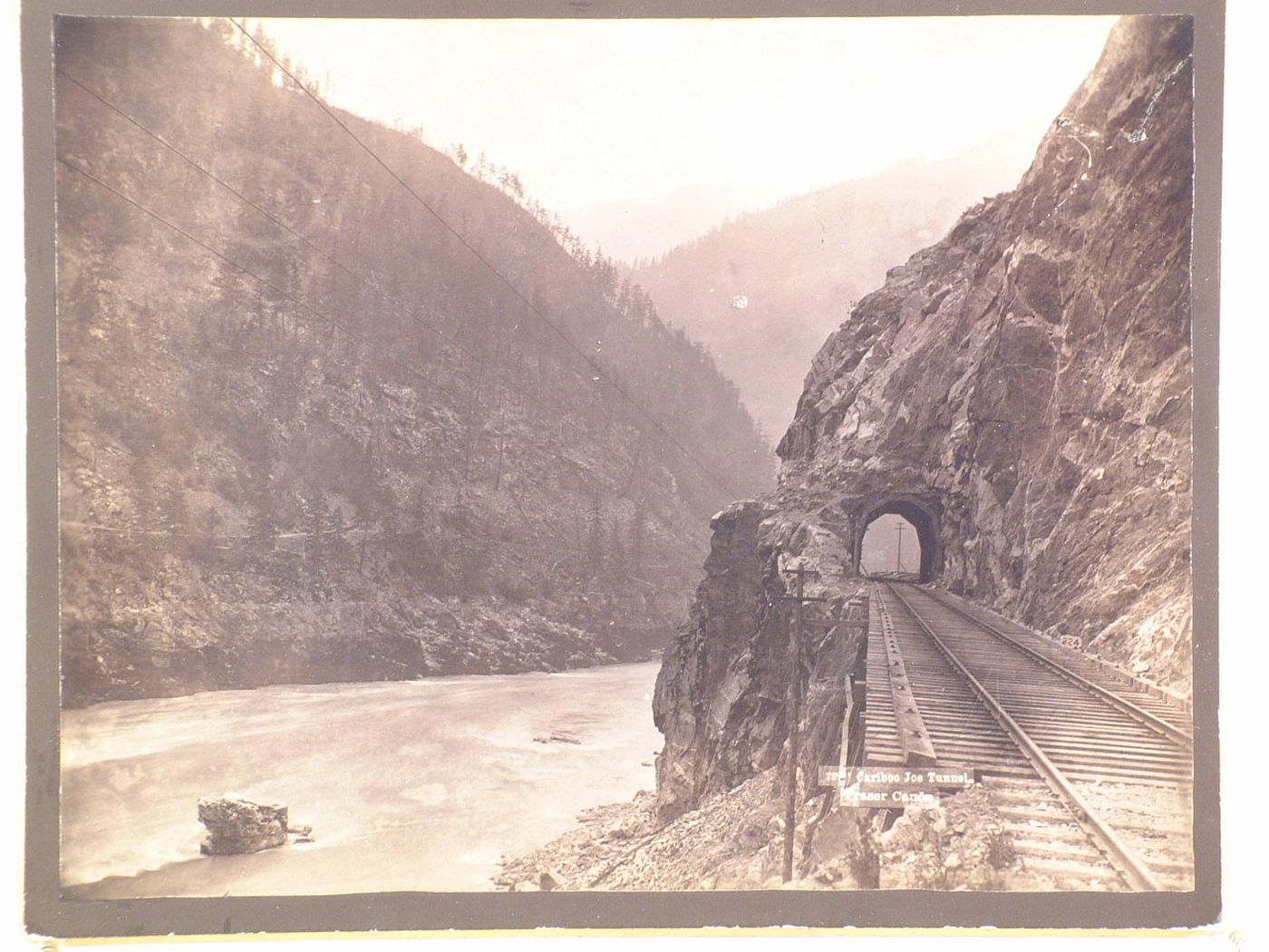 View of The Cariboo Joe Tunnel, Fraser Canyon, British Columbia, Canada