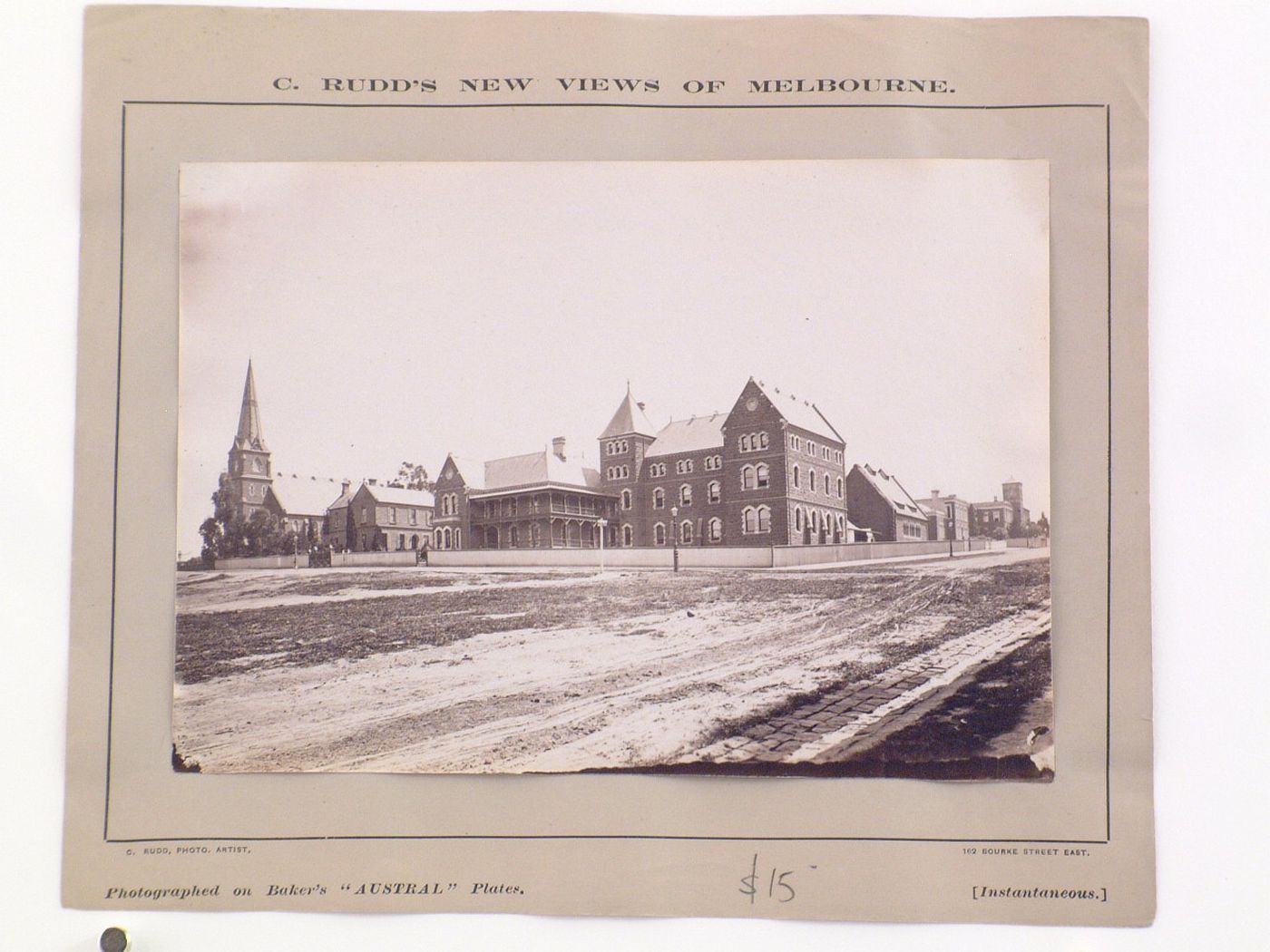 View of a seminary [?] and church, Melbourne, Australia