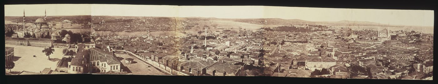 Panorama of Constantinople (now Istanbul), from the Seraskerate Tower (now Beyazit Tower), Ottoman Empire (now in Turkey)