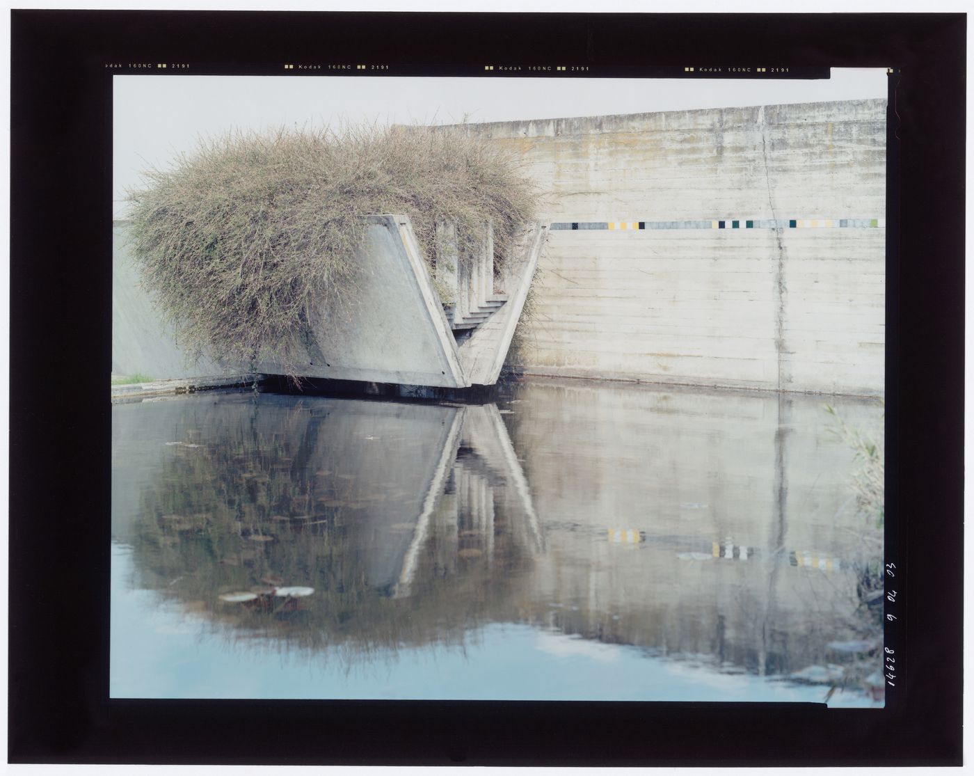 Looking northeast, Carlo Scarpa's Tomba Brion, San Vito d'Altivole, Italy