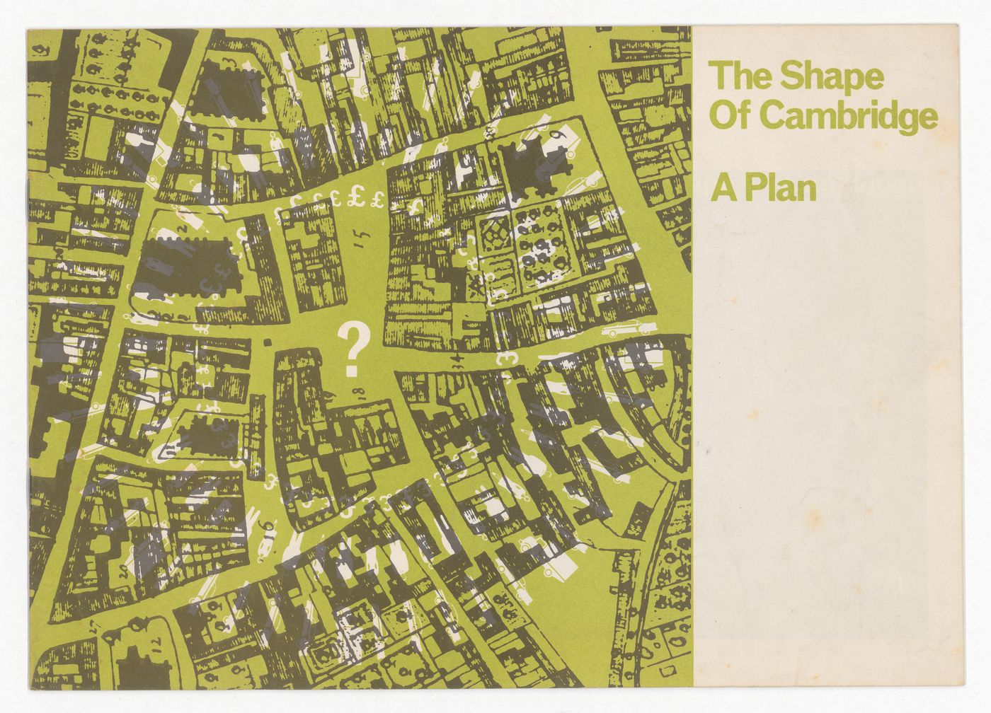 Exhibition booklet for The Shape of Cambridge: A Plan, Cambridge University, England