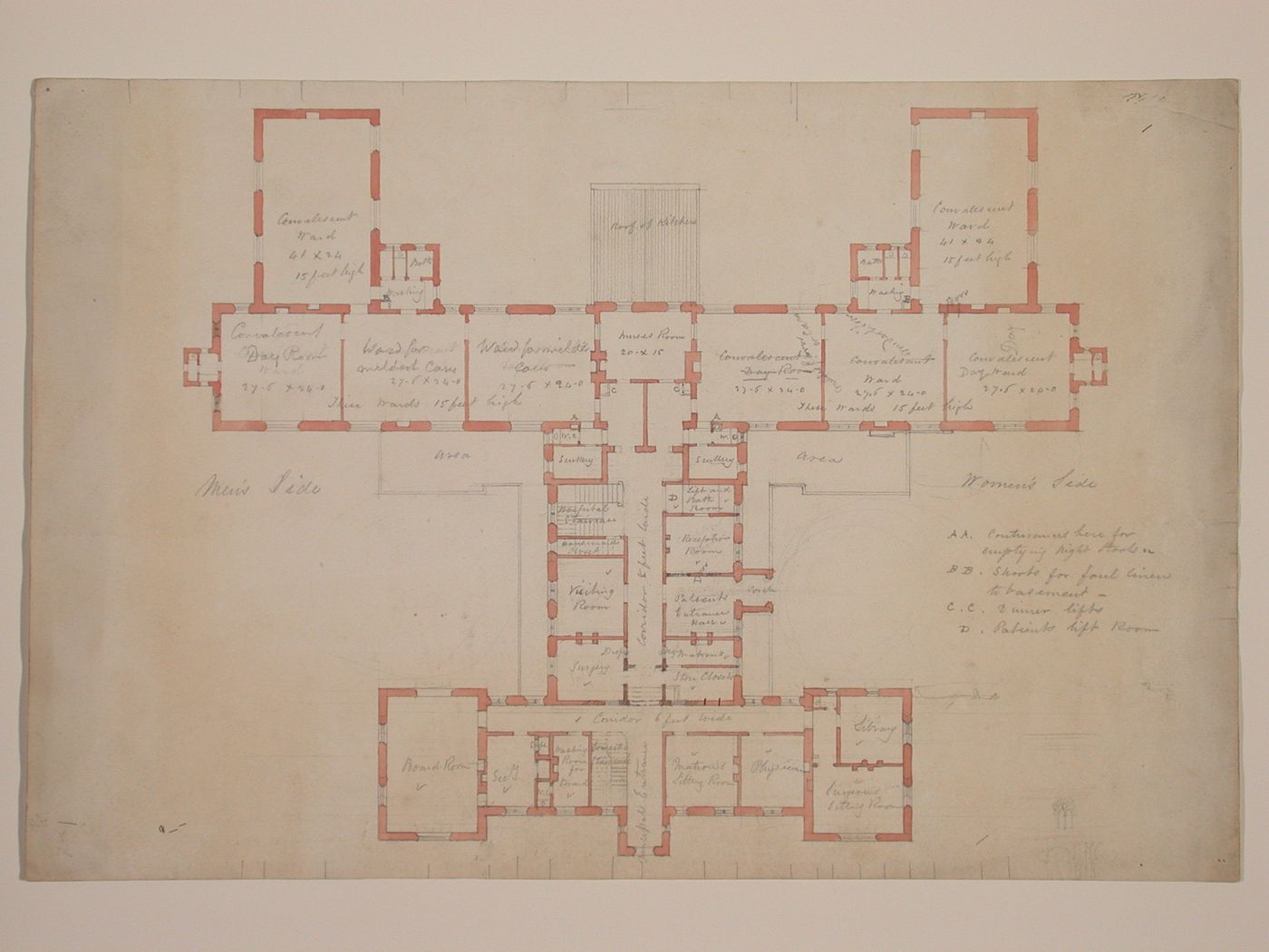 Ground plan of a hospital