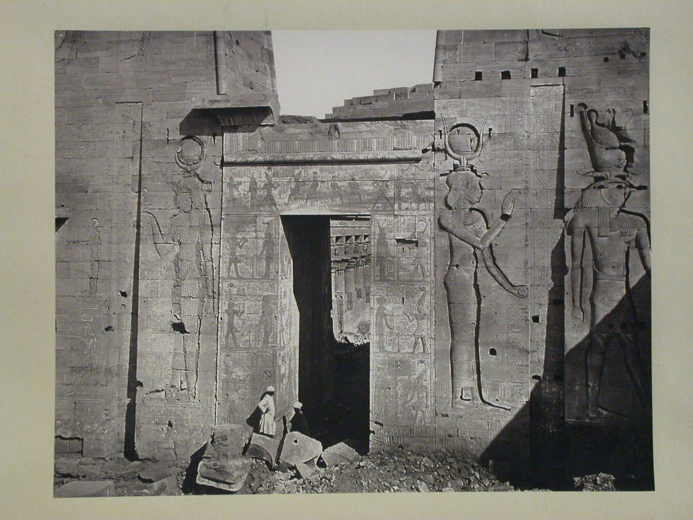 Portal of First Pylon looking through to foreground of the Temple of Isis, Philae, Egypt