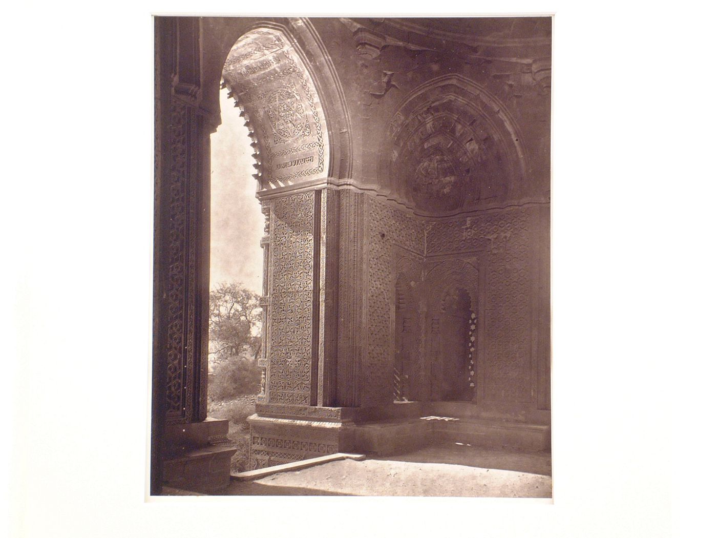 Interior view of the 'Ala'i Darvaza [Lofty Gate] showing the southern entrance, Quwwat al-Islam [Might of Islam] Mosque Complex, Delhi, India