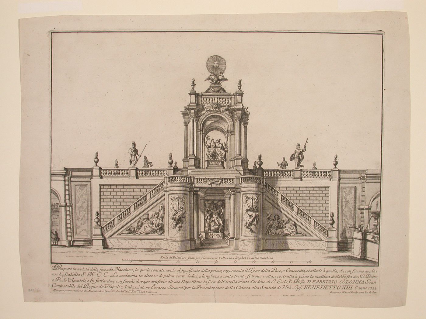 Etching of Specchi's design for the "seconda macchina" of 1725