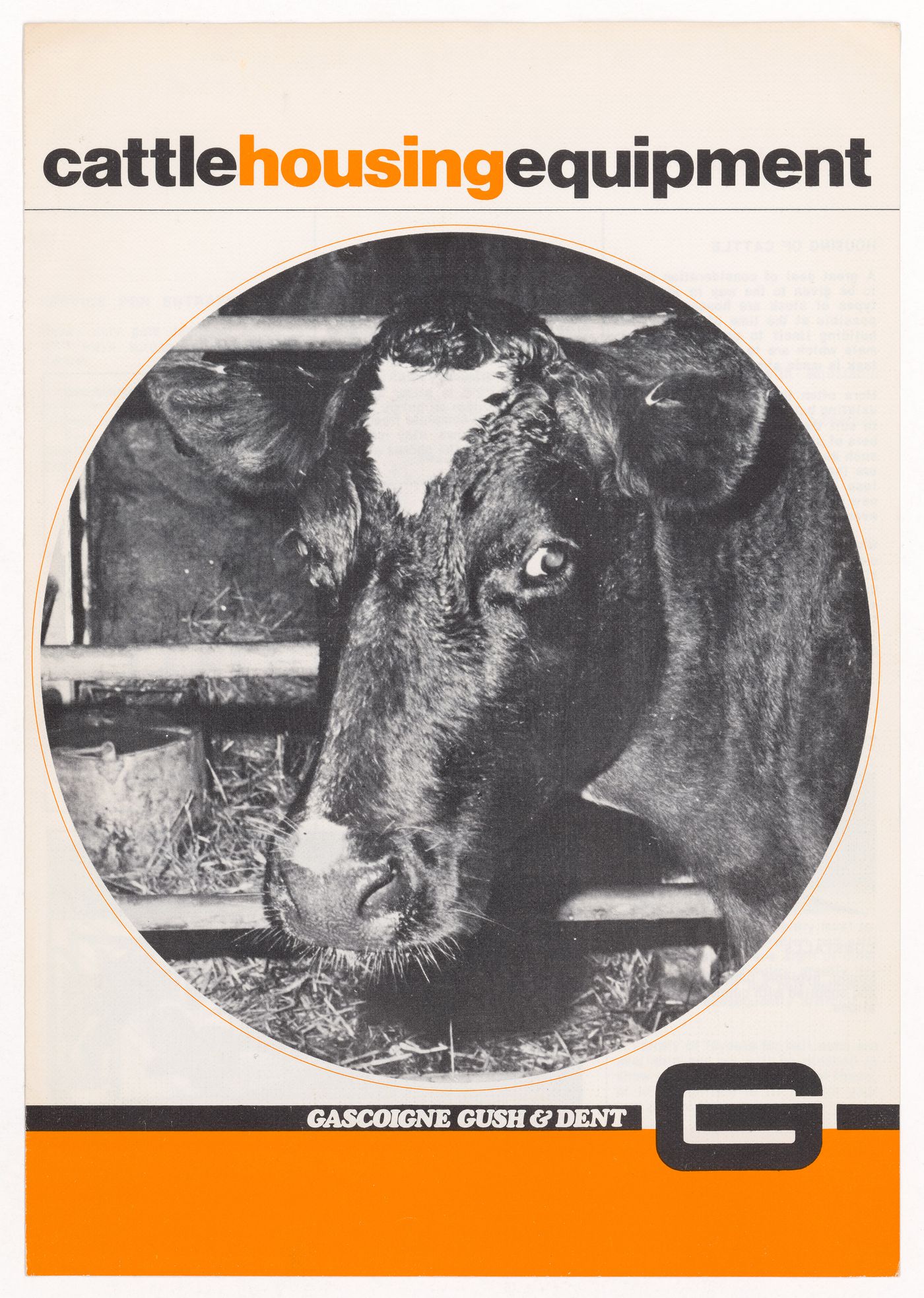 Catalogue "Gascoigne Gush & Dent: Cattle housing equipment" (from Westpen project records)