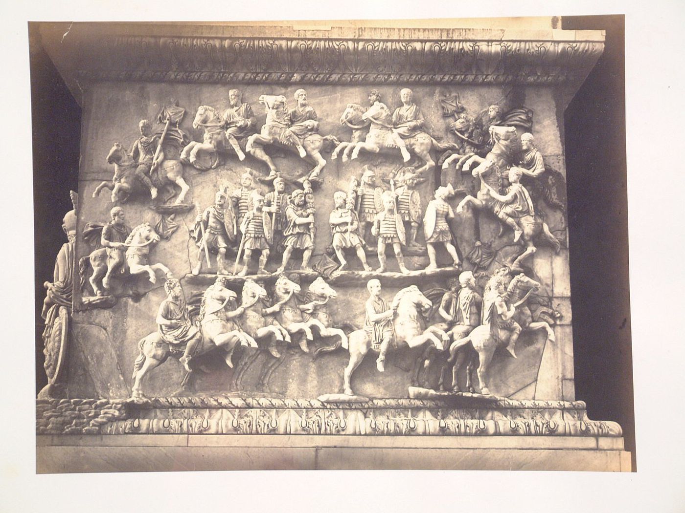 Close-up view of a bas-relief on the base of the Column of Antoninus, Vatican Museum, Vatican City