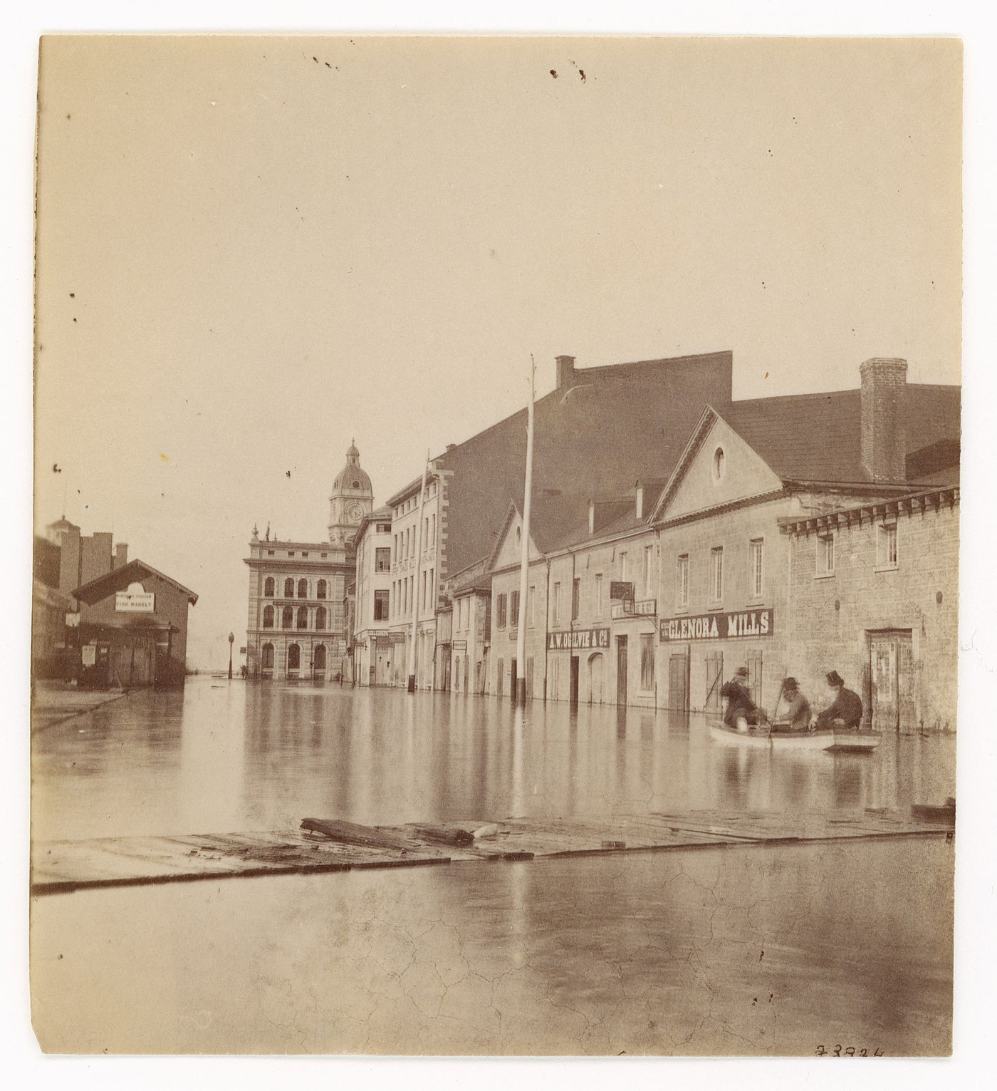 Street scenes during the floods of the 1880s, Montréal, Québec