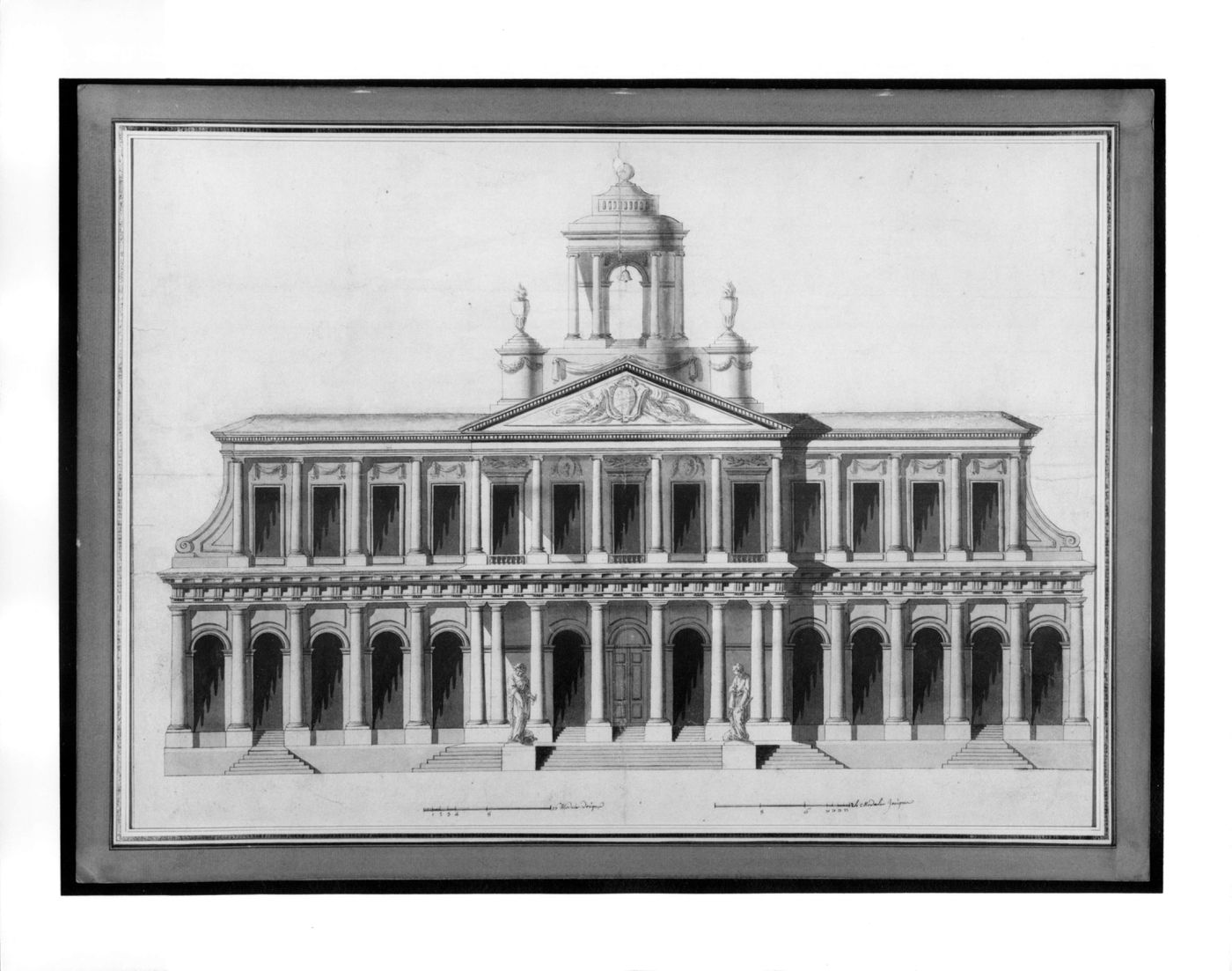 Project for public building- elevation