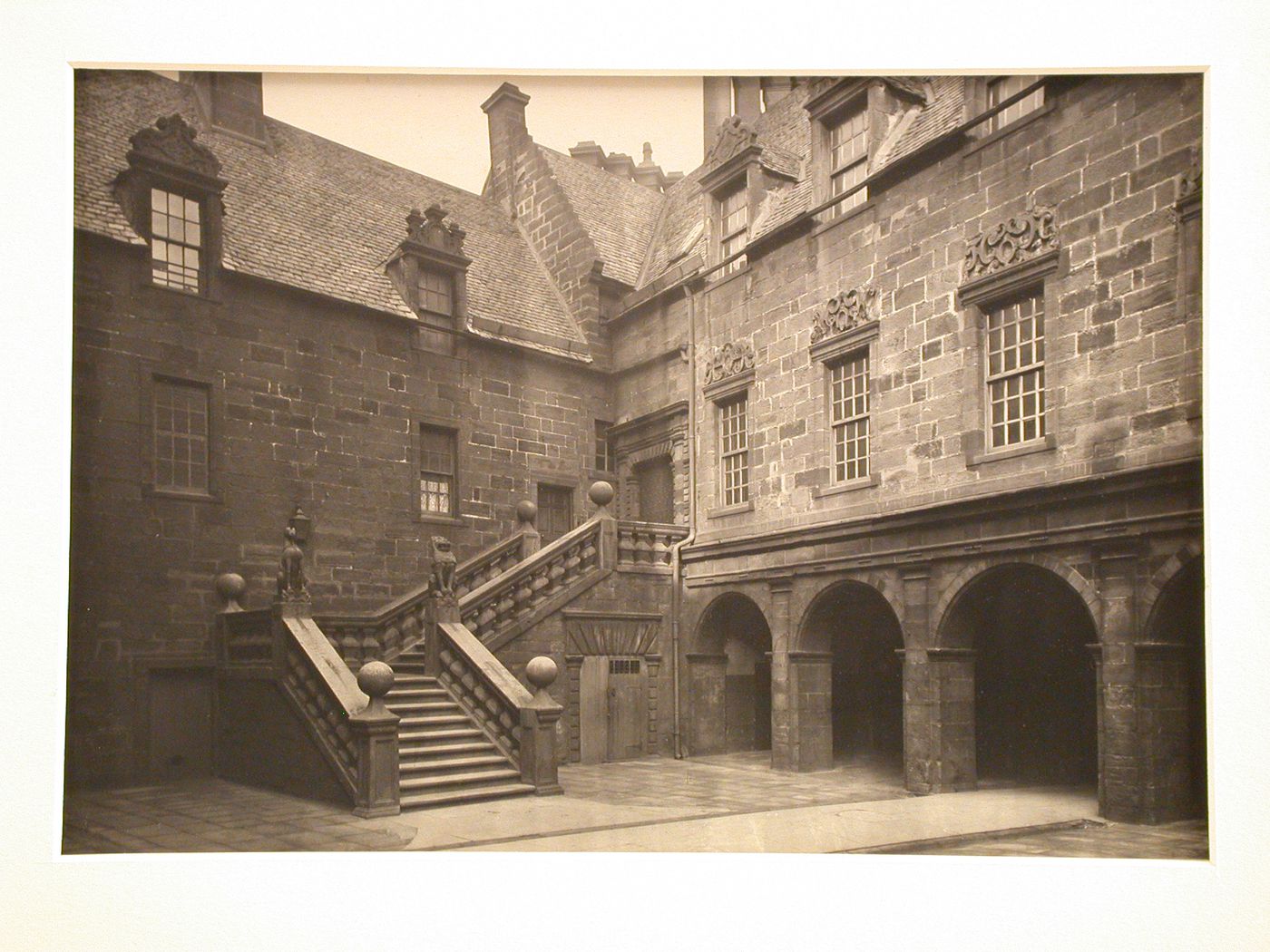 View of outer court, Old College, Glasgow, Scotland