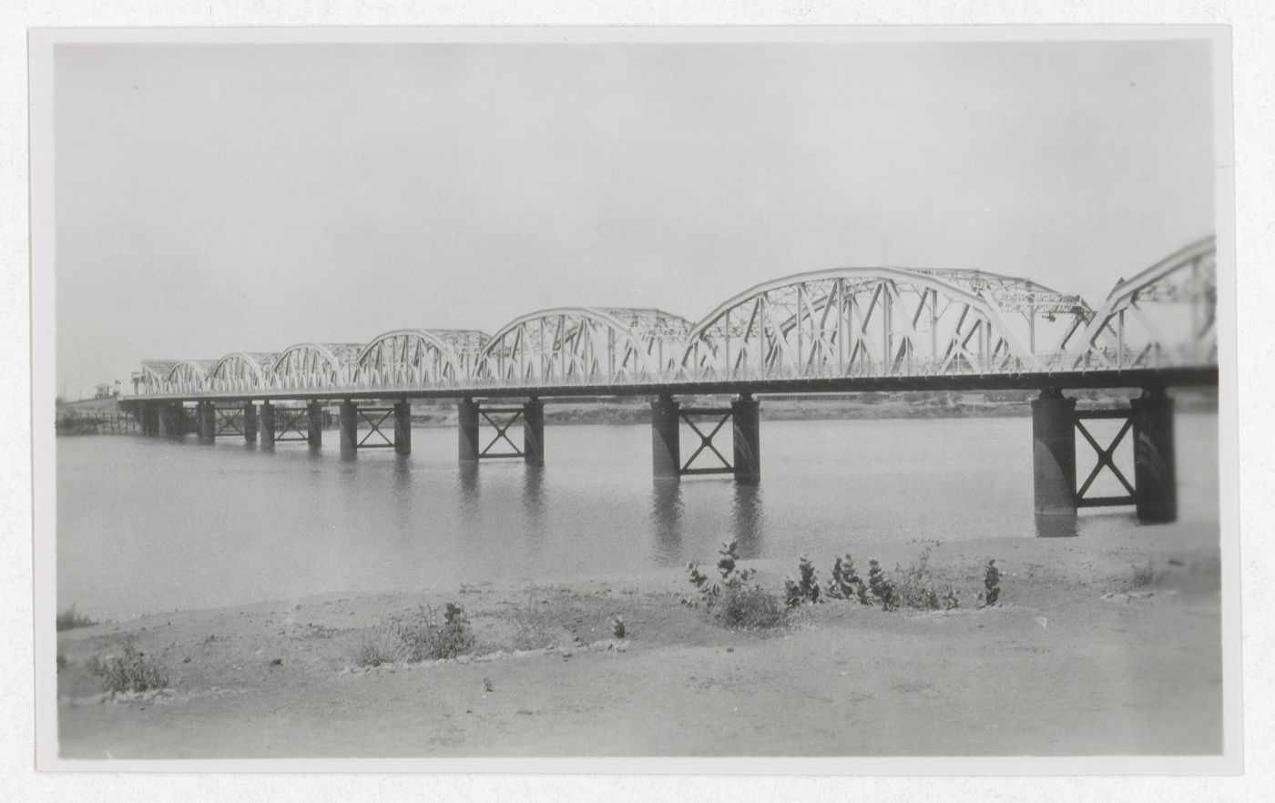 Landscape view of the Blue Nile Road and Railway Bridge, Khartoum, Sudan